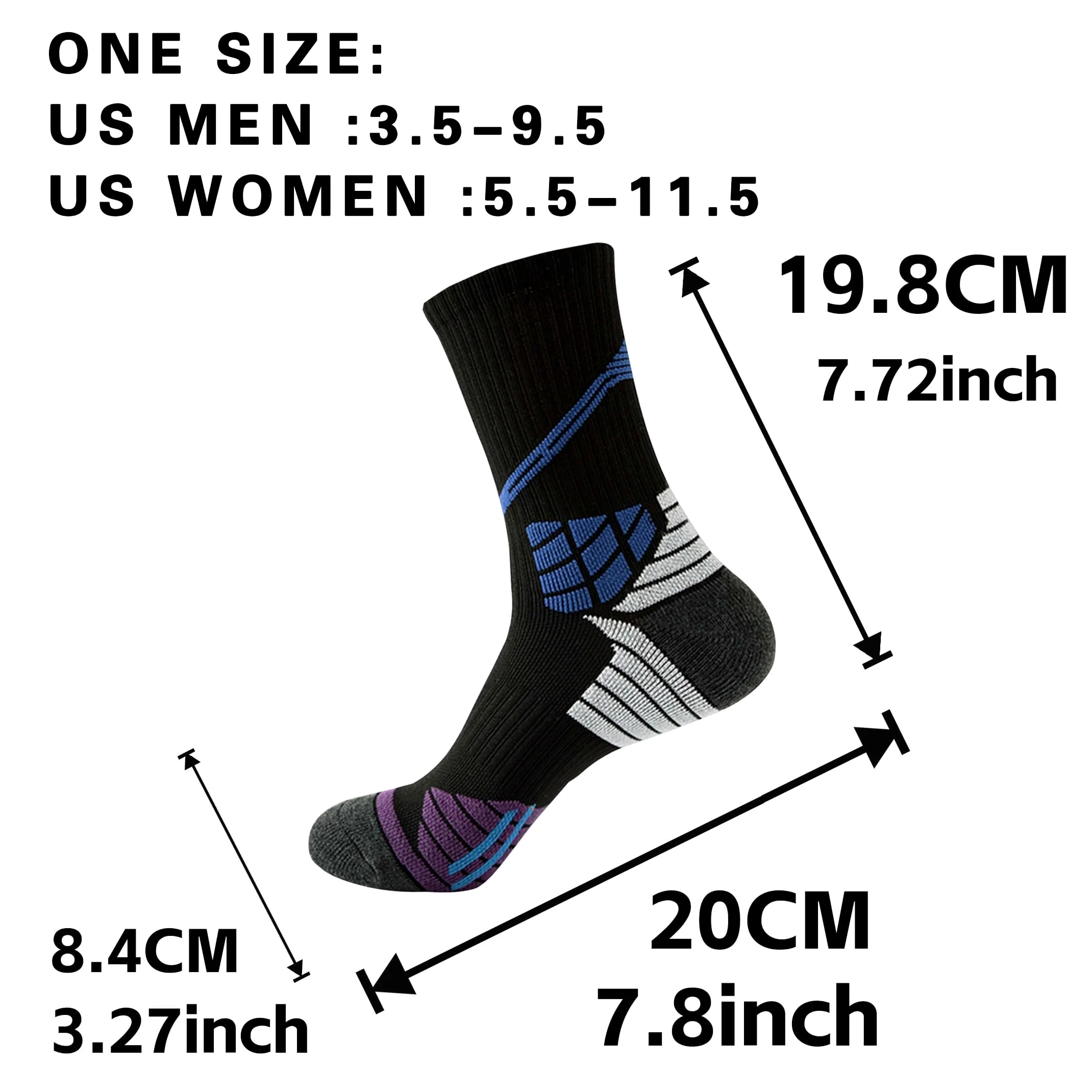 Calcetines deportivos de baloncesto que absorben la humedad, calcetines tobilleros para hombre y mujer, 1/5/6 pares