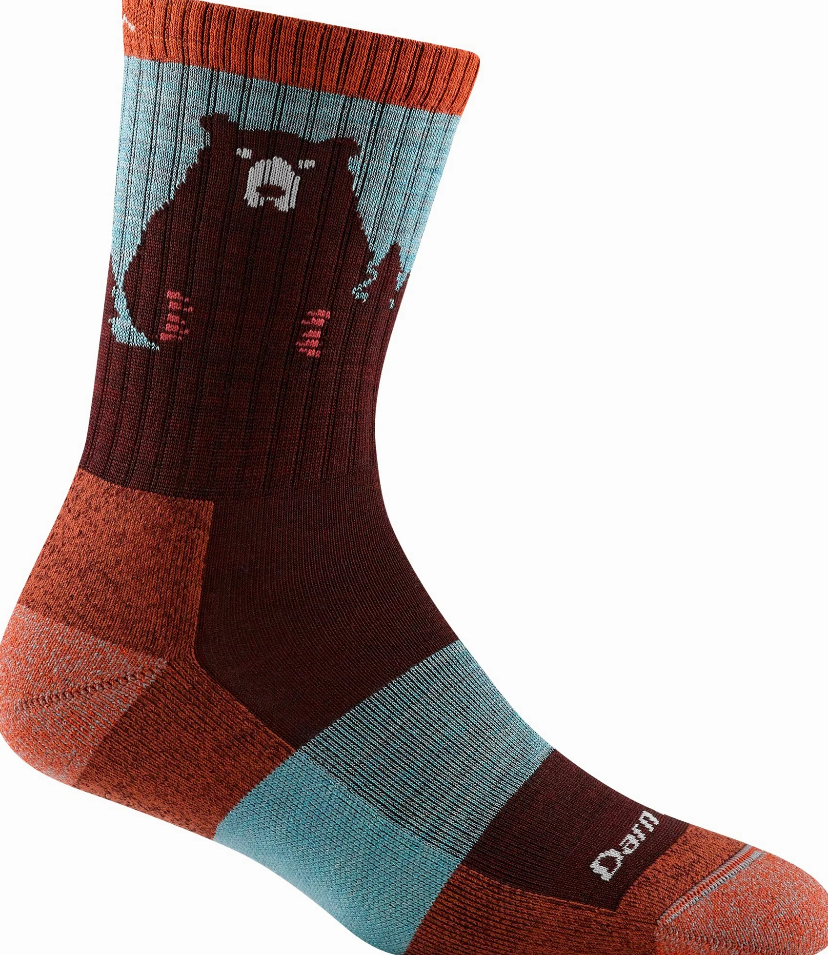 Darn Tough Bear Town Micro Crew Ligero Con Cojín Moderno Mujer (Pack de 1)