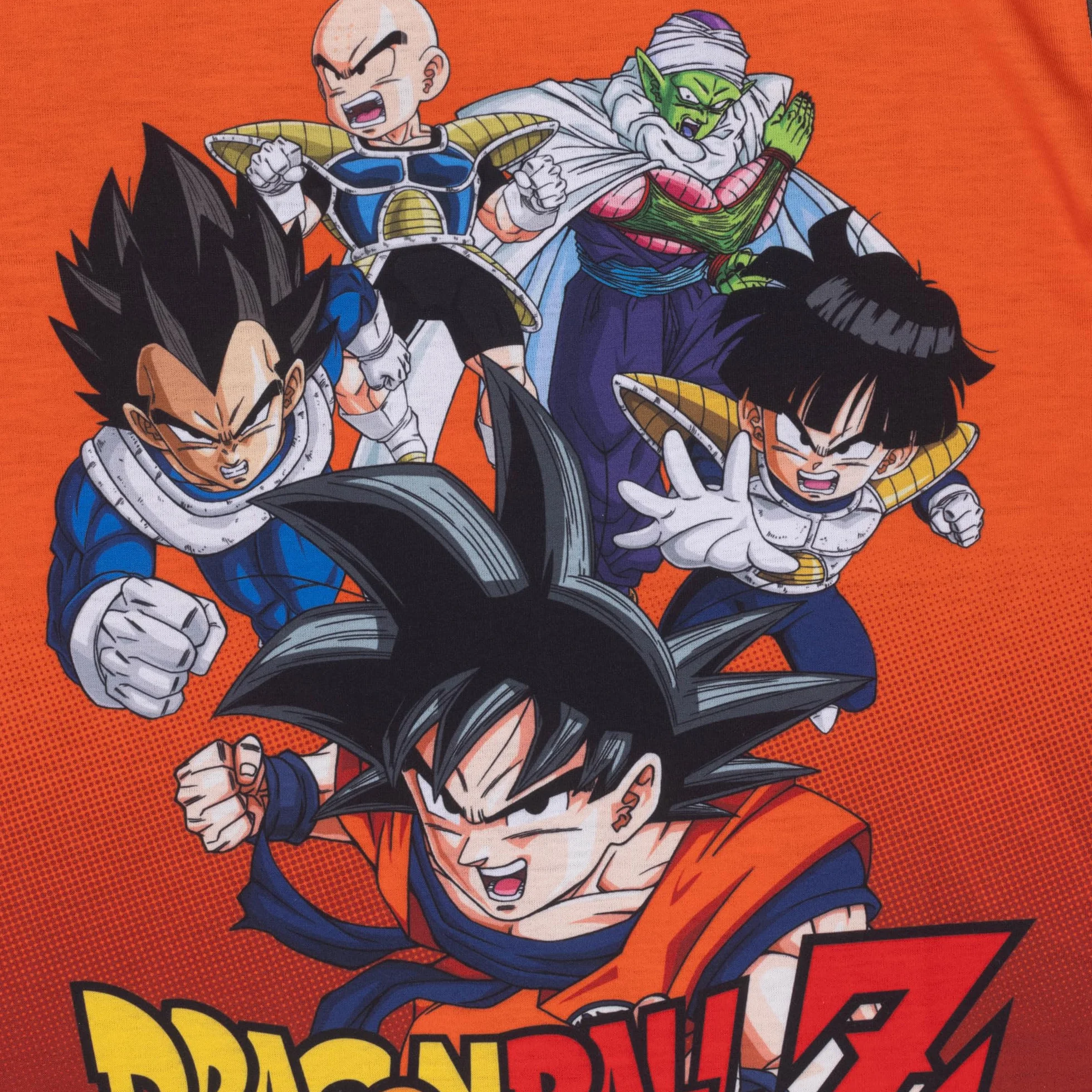 Pijama de Manga Corta Dragon Ball Z Oficial Naranja