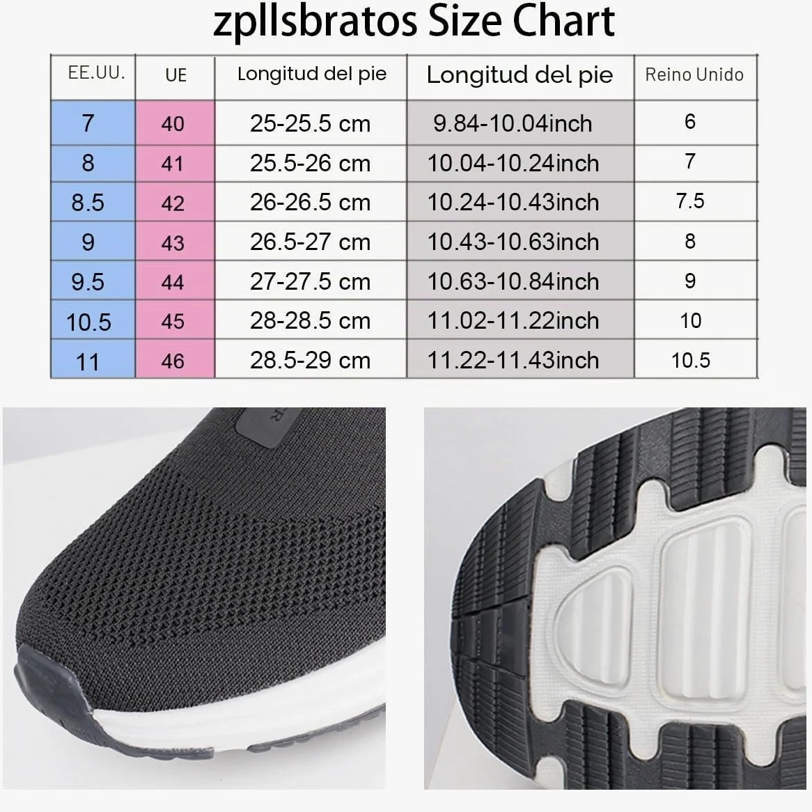 Zapatillas Slip On Hombre Sneakers Tenis Sin Cordones Zapatos | Caminar Deportivas Casual Comodos Ligero Transpirable Negro Gris 40-46