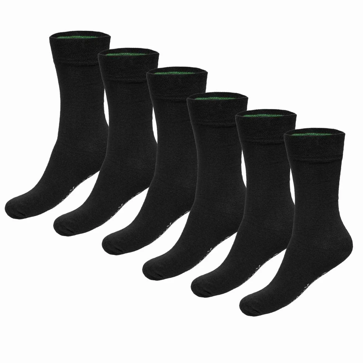 Bamboo Basics Beau - Calcetines cortos unisex (6 unidades), color liso