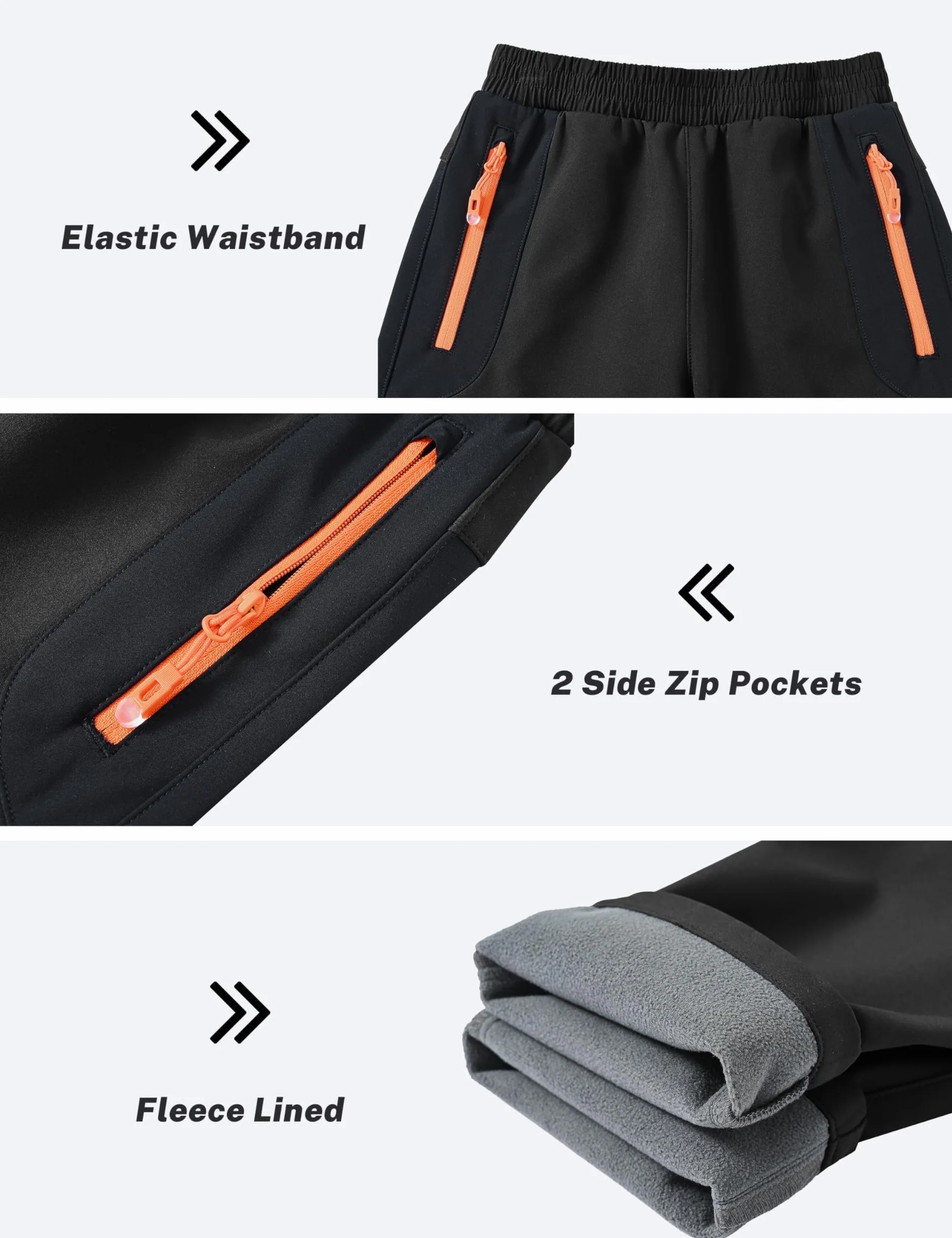 MoFiz Pantalones Ski Niño Pantalon Trekking Niña Térmicos Pantalón Senderismo Invierno Impermeables Transpirable Pantalón