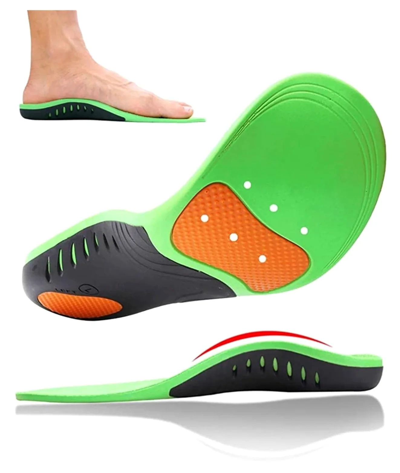 Plantillas de Soporte de Alto, Suela de Zapatos ortopédicos for pies, Almohadilla for, Alivia el Dolor de Fascitis Plantar, Calzado Deportivo(EU42-44)