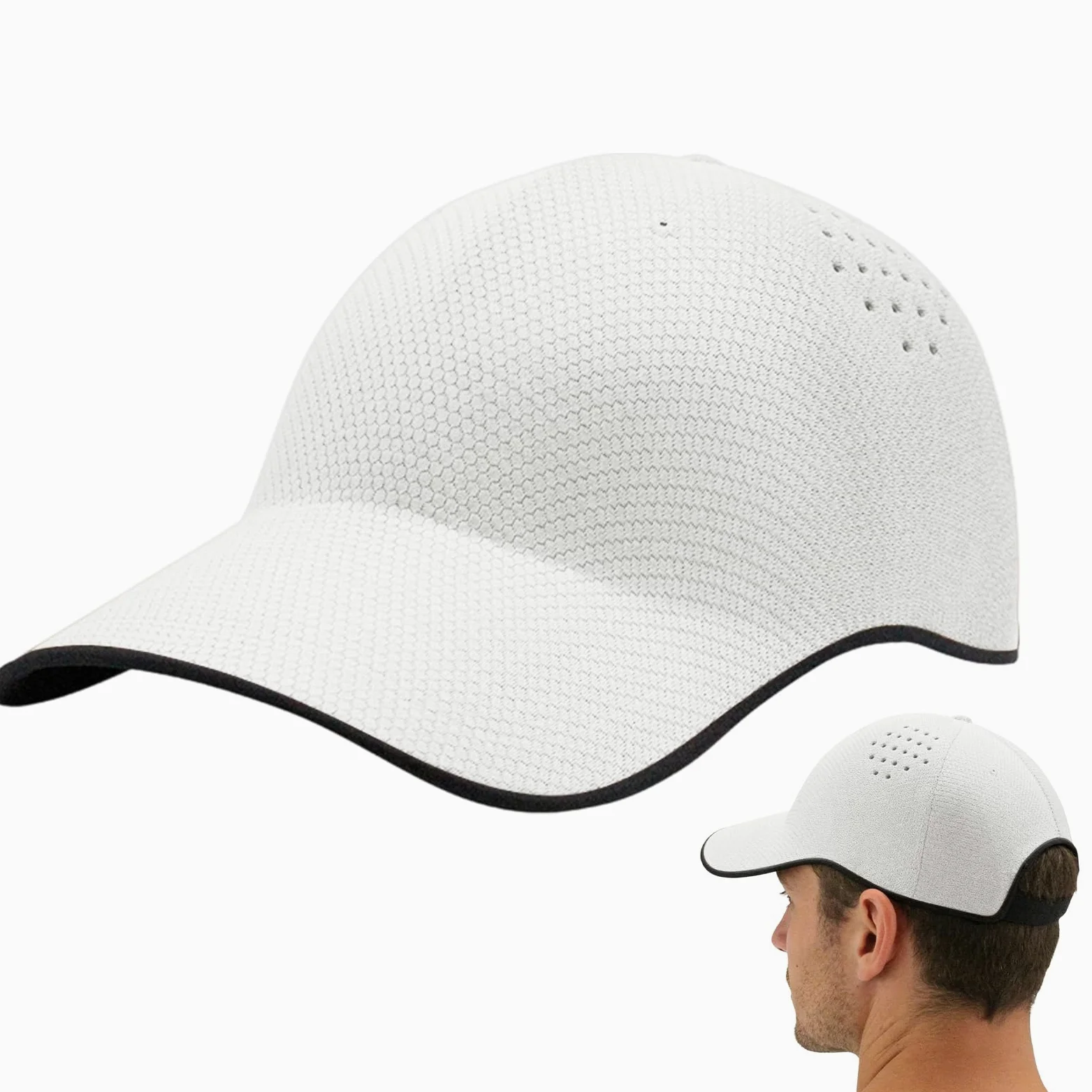 Gorra deportiva transpirable, gorra deportiva de secado rápido, ropa de exterior ajustable, estructura ligera de flujo de aire de poliéster, gorro para mujer con función de sombra, ejercicios de viaje
