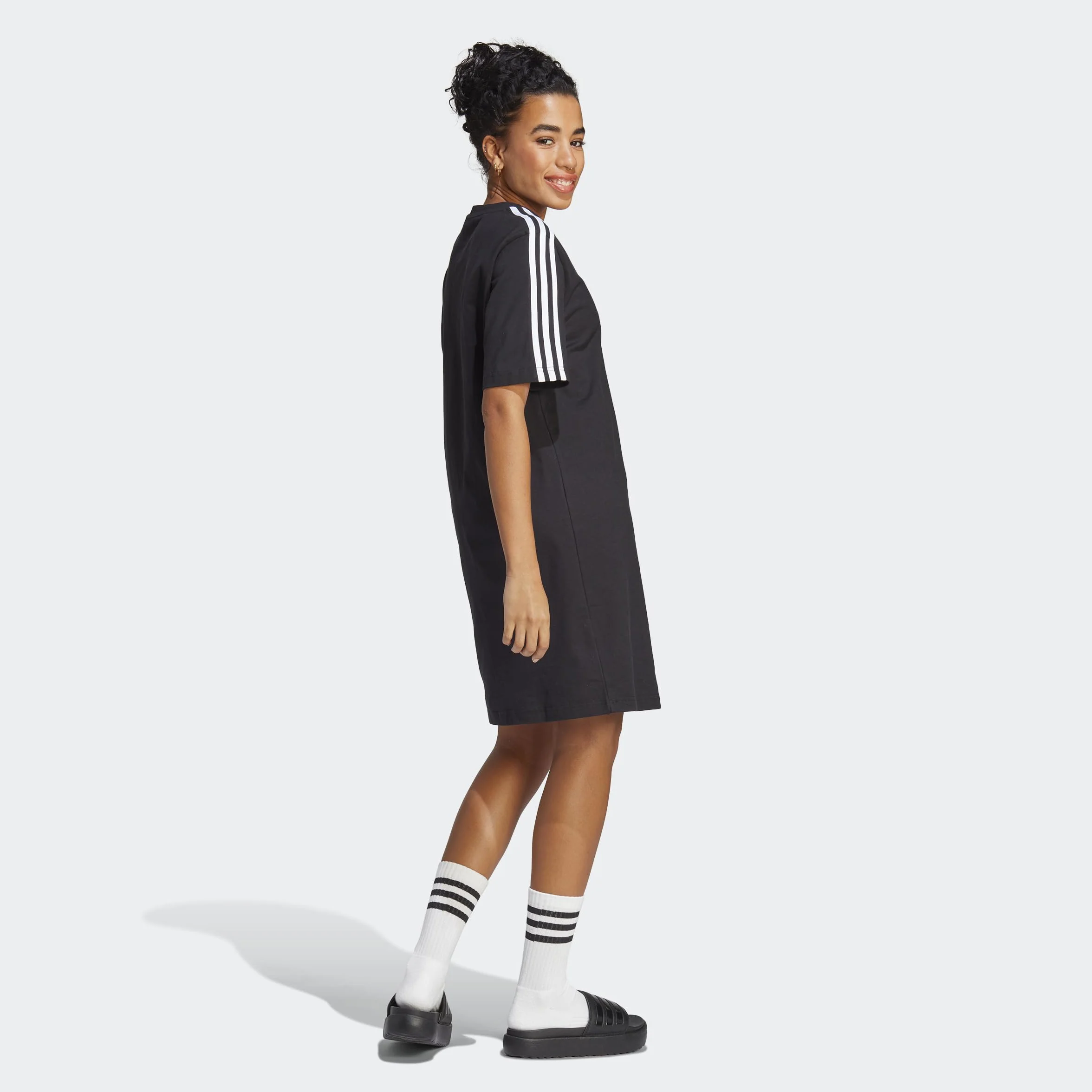 adidas Essentials Single Jersey Boyfriend 3 Bandas Vestido Camiseta
