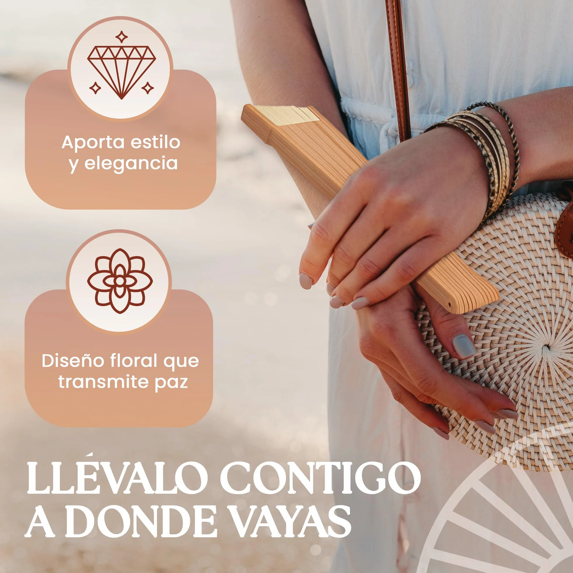Abanicos de madera original españoles pequeño para bodas hombre y mujer