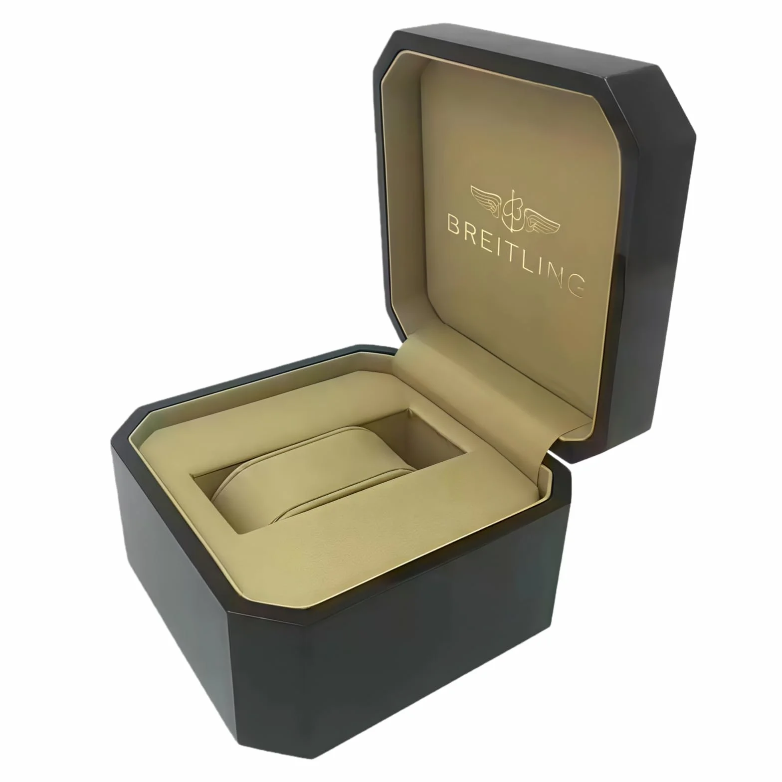 Caja Reloj Universal Exterior Negro Alto Brillo Protector Almacenamiento para Breitling