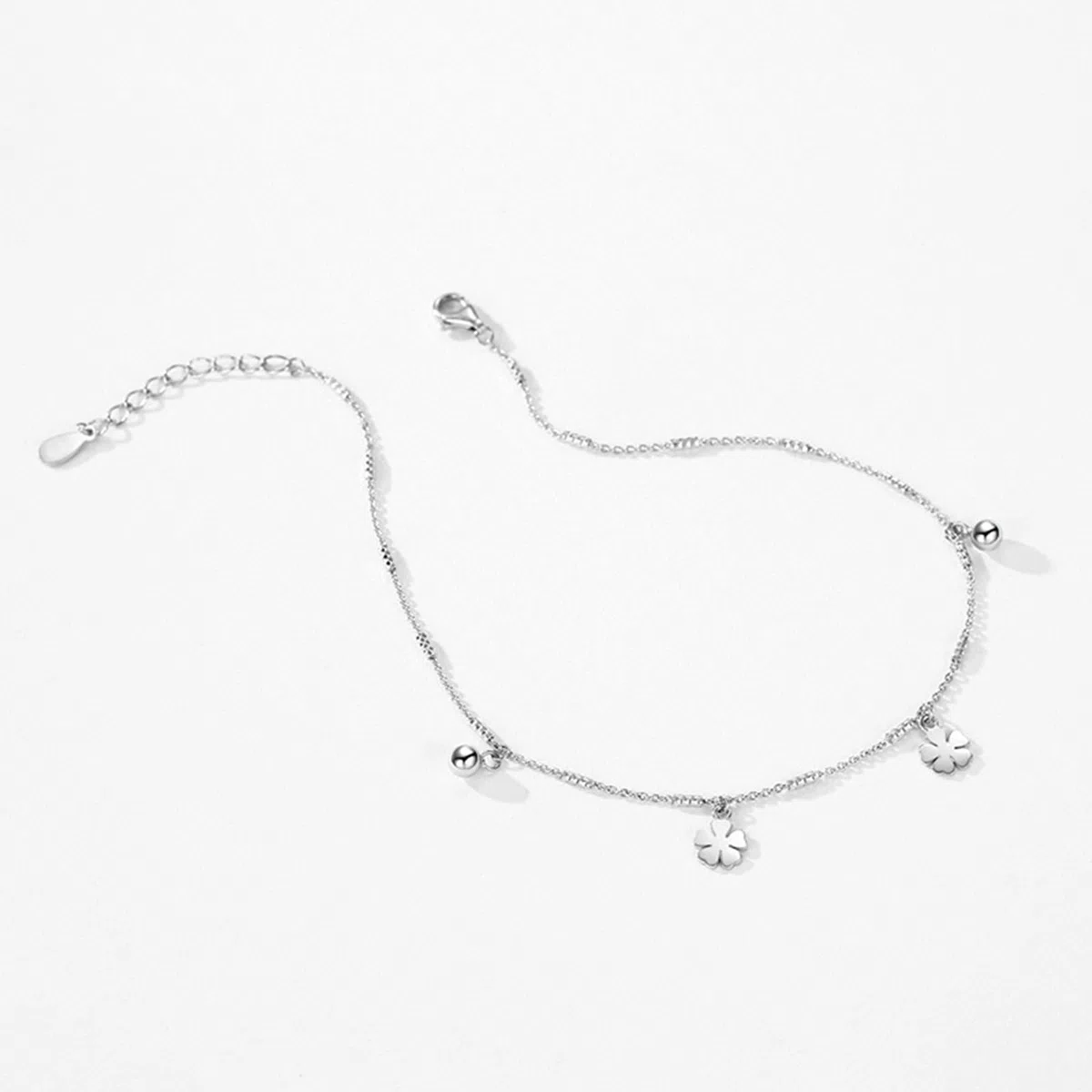 Pulsera de novia para el día de la boda, sin colgante de flor de piedras preciosas para mujer, oro blanco de 9 quilates, 14 quilates y 18 quilates