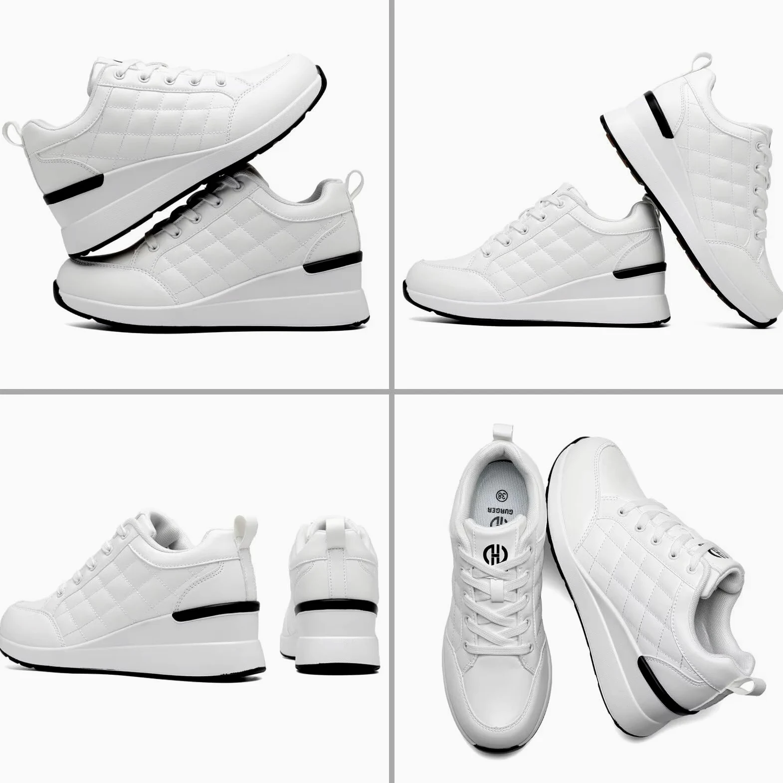 Zapatillas de Cuña para Mujer, Tacón de Cuña de 6 CM, Ligeras y Transpirable