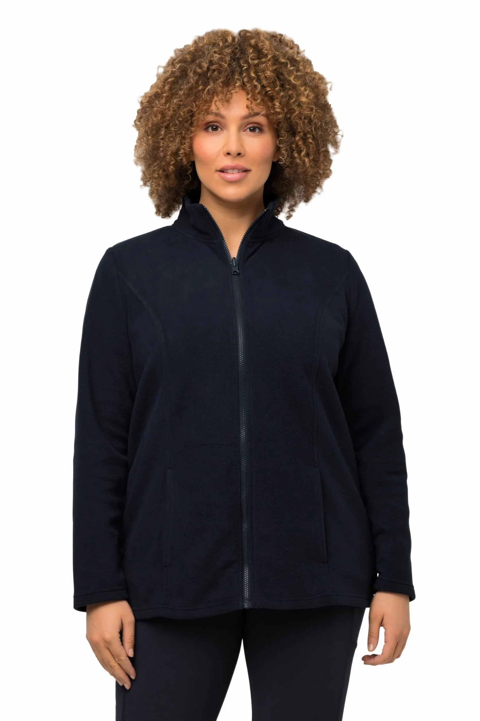 Ulla Popken Mujer Sudadera con Cremallera