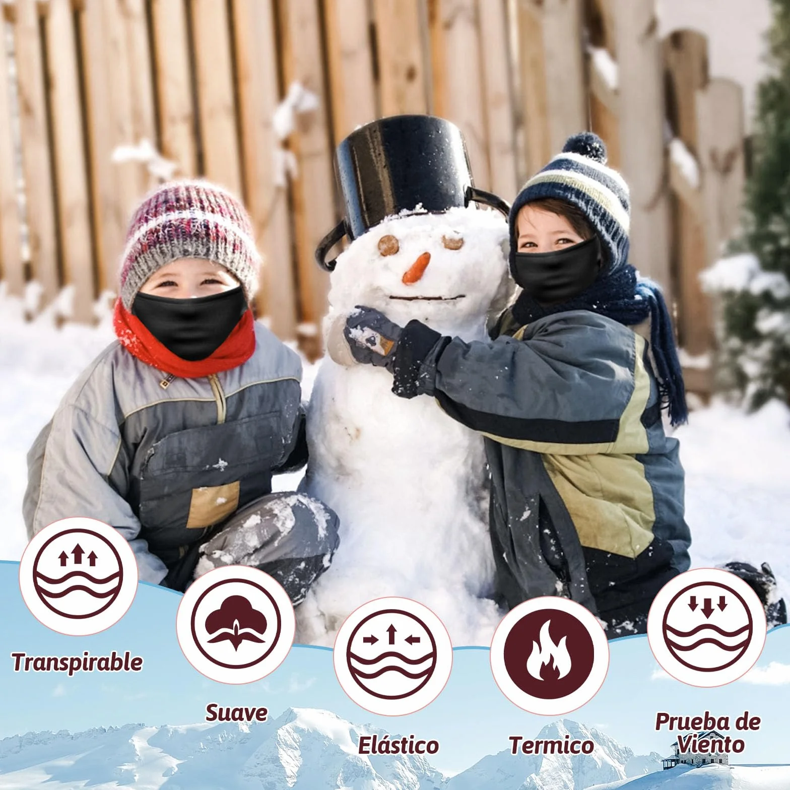 ZOCONE Pasamontañas Térmico Invierni Niños Forro Polar Balaclava Moto Esquí Ciclismo