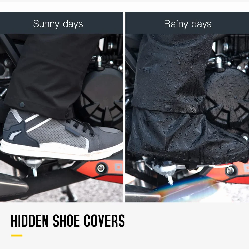 Lixada Traje de Lluvia Impermeable para Motocicleta Hombre Mujer Chaqueta y Pantalones