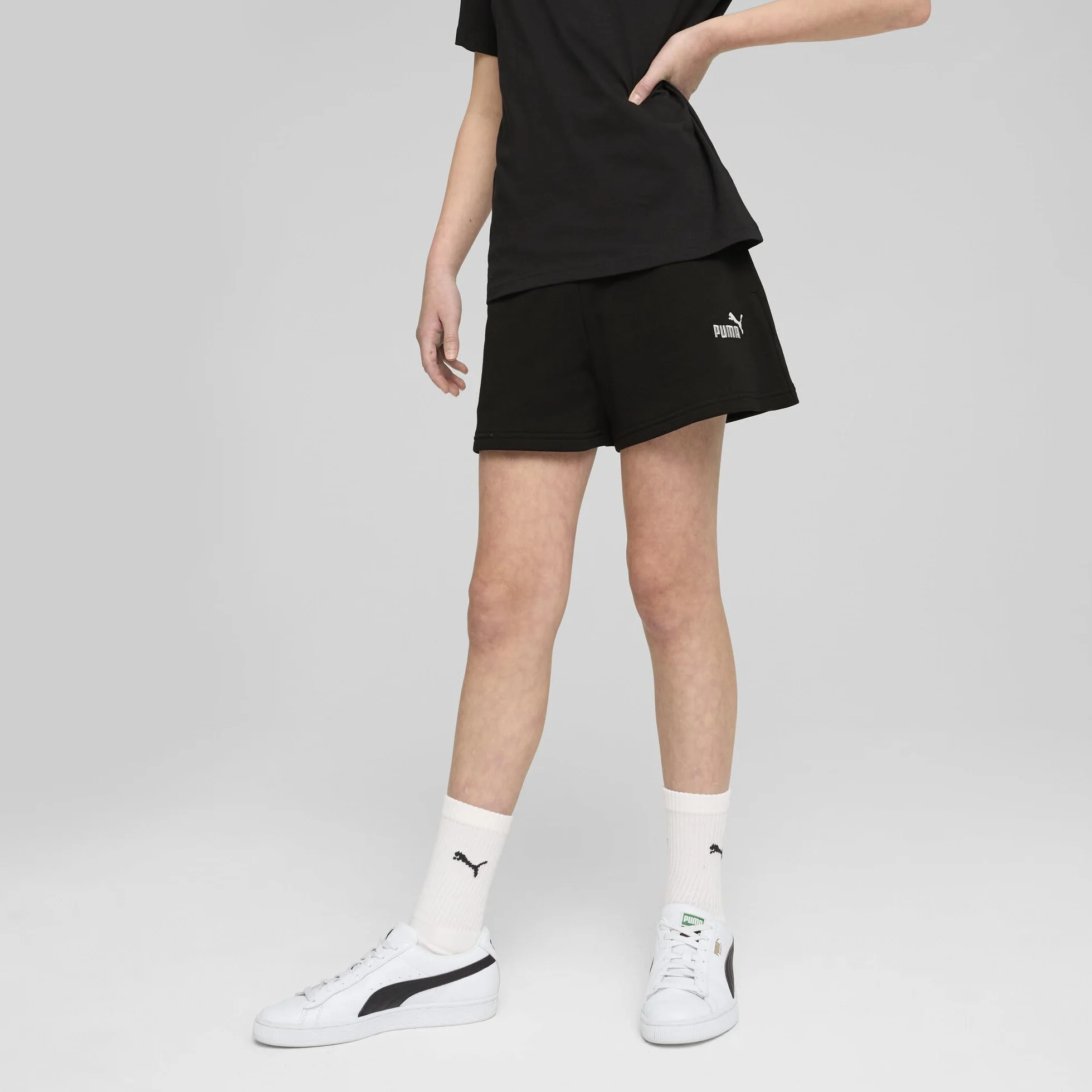 Puma Pantalones Cortos de Punto para niña ESS Small No. 1 Logo Shorts TR G