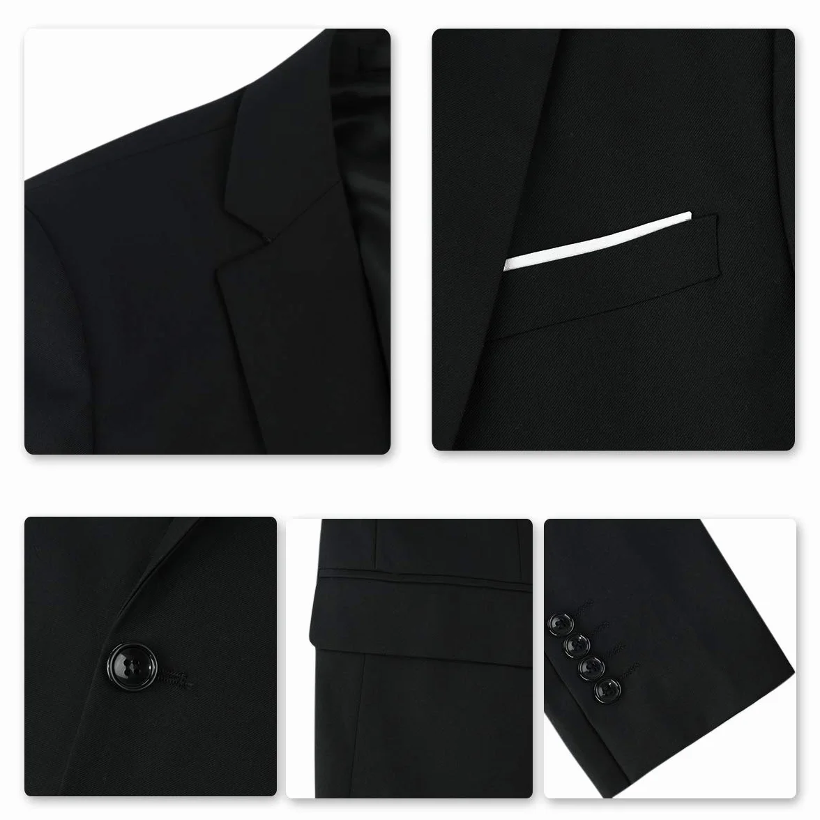 Allthemen Trajes para Hombre de 2 Piezas Slim Fit Vestido de Novia Traje de un botón Traje de Negocios Chaqueta Chaquetas Pantalones