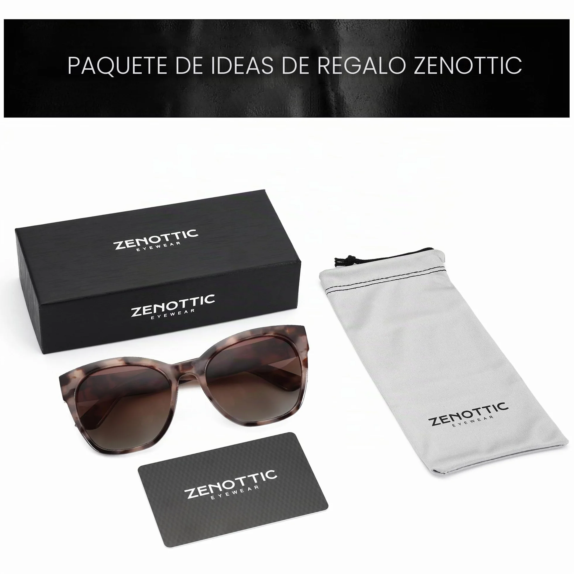 ZENOTTIC Gafas de sol polarizadas para mujer protección UV400 estilo retro