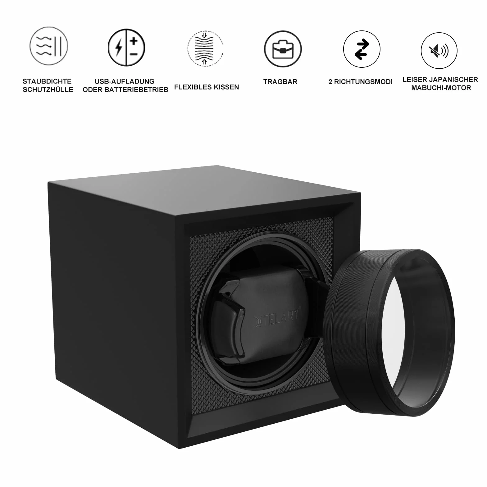Caja giratoria para Relojes Individuales XTELARY 1 Reloj con Motores Mabuchi Pilas o Fuente de alimentación