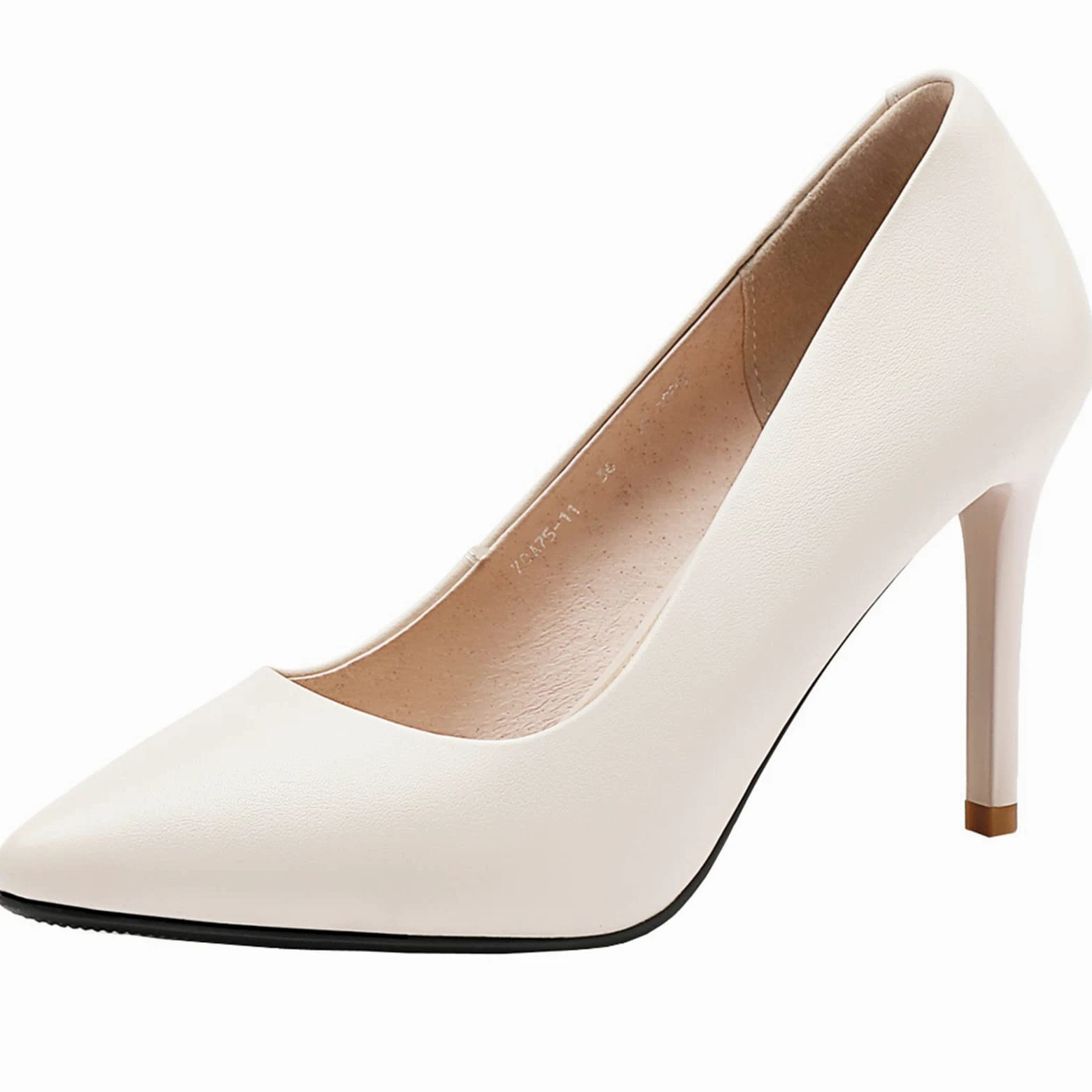 Mujer Cuero Genuino 5CM/7CM/9CM Tacones Altos Elegante Puntiagudo Pumps Zapatos de Oficina