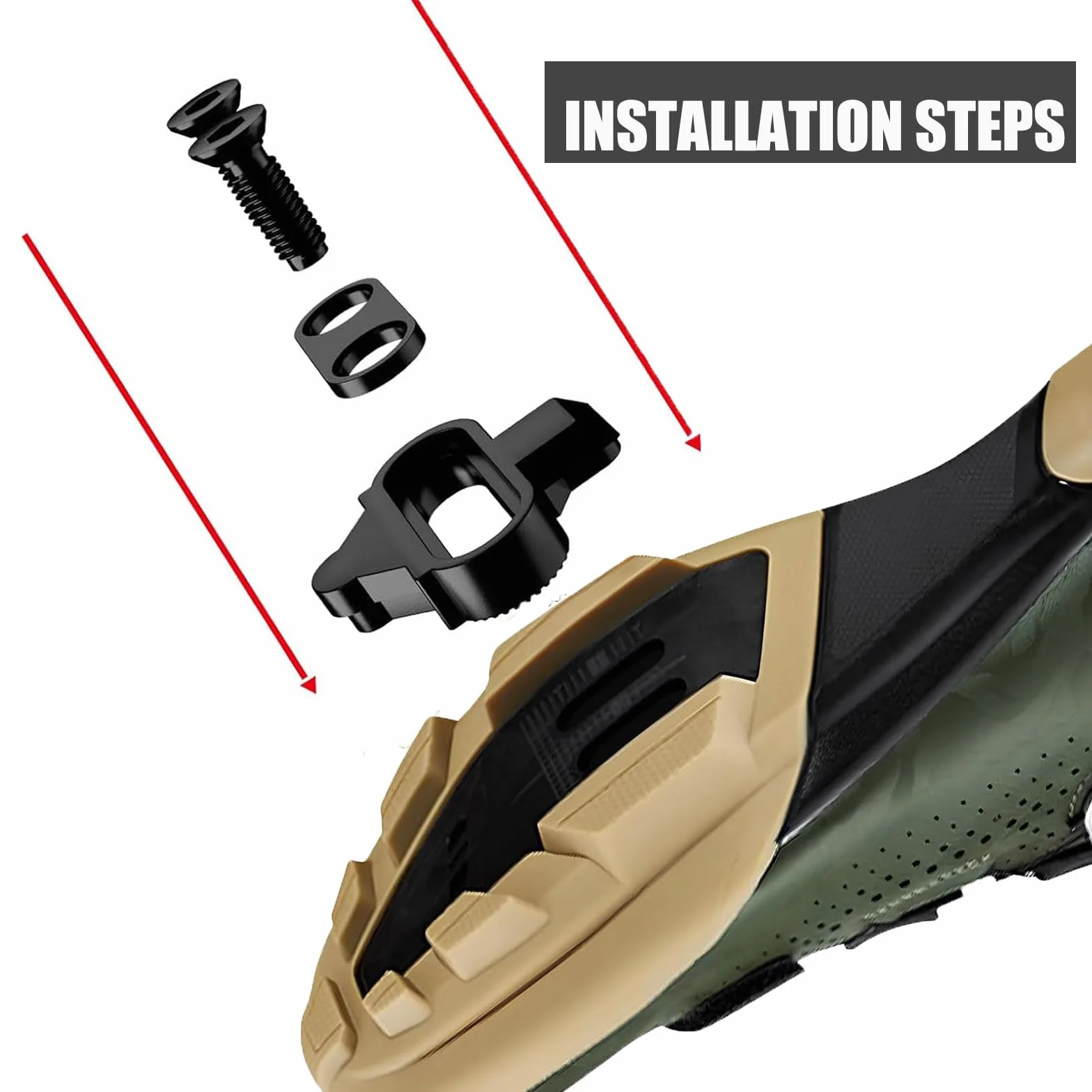 Zapatos de bicicleta SPD compatibles con pedales, placas antideslizantes para montaña
