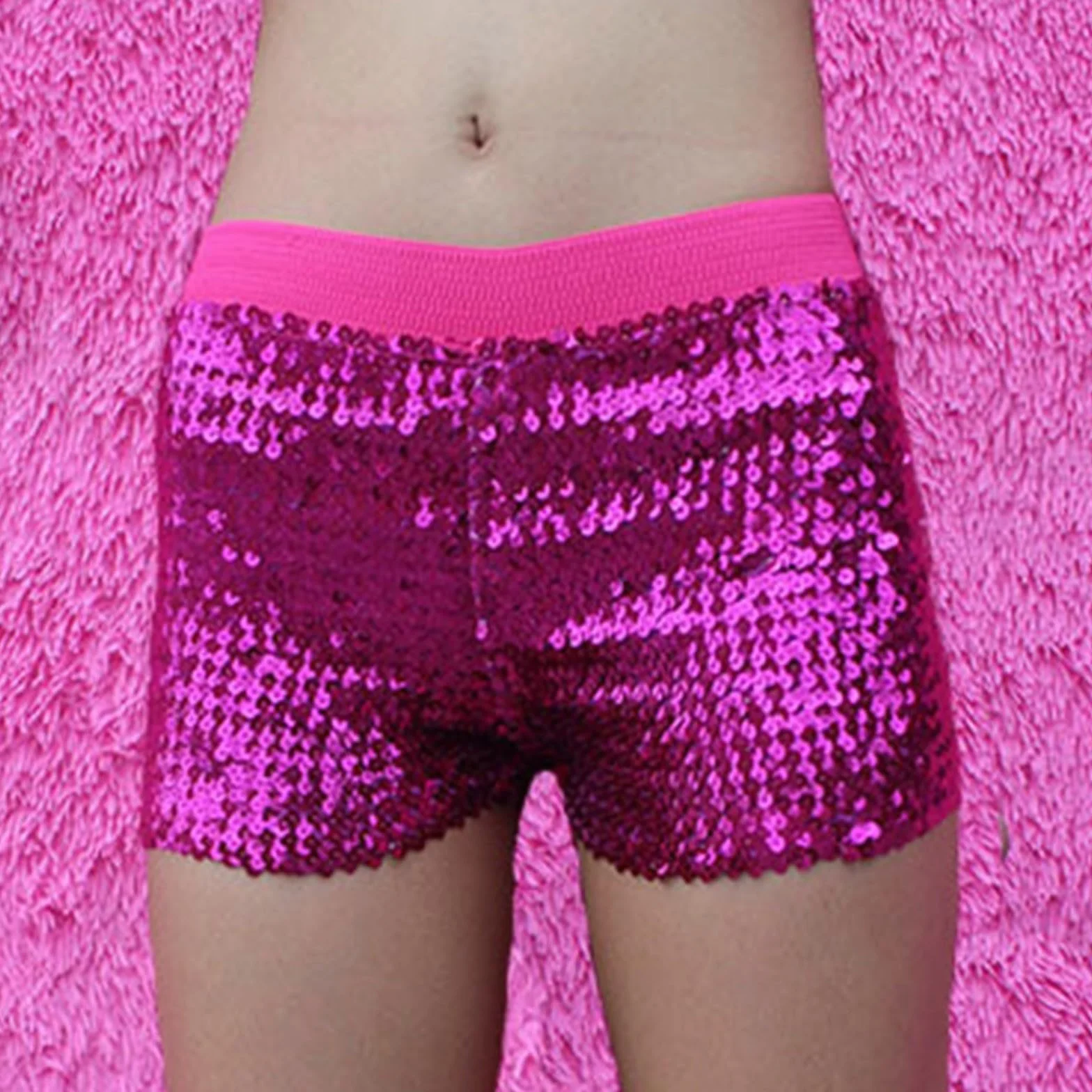 Disfraz de 2026 para mujer, pantalones cortos de lentejuelas para discoteca, baile jazz