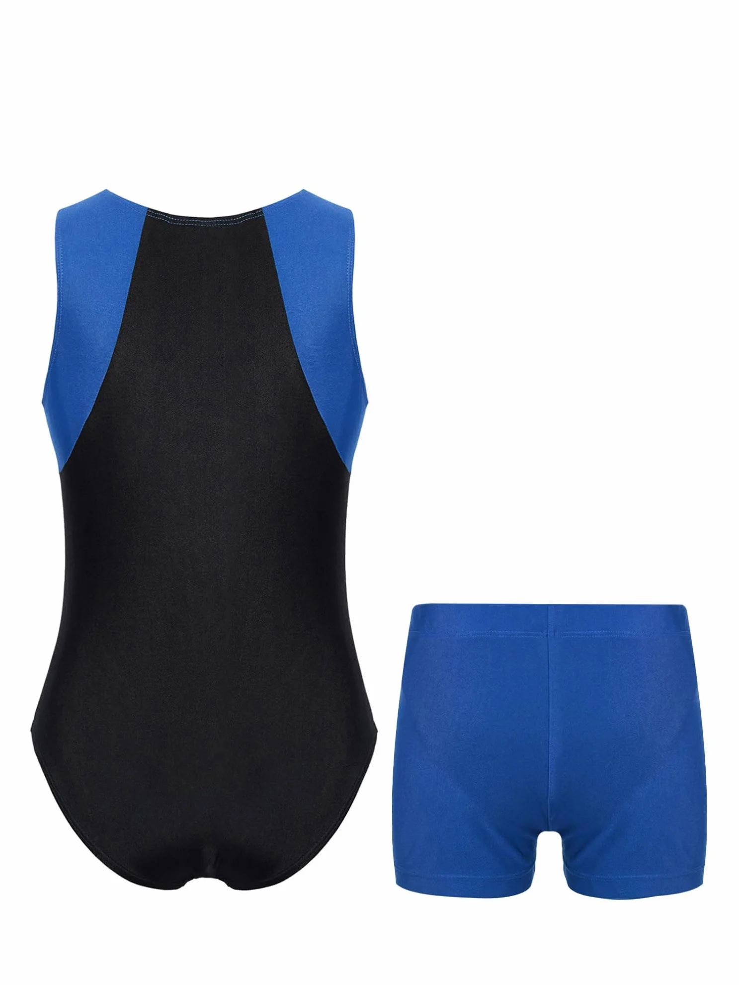 JEATHA Maillot Ballet Niño Leotardo Gimnasia Ritmica con Pantalones Cortos Maillot Elástico Conjuntos Deportivos Mono De Deportivo Fitness Yoga