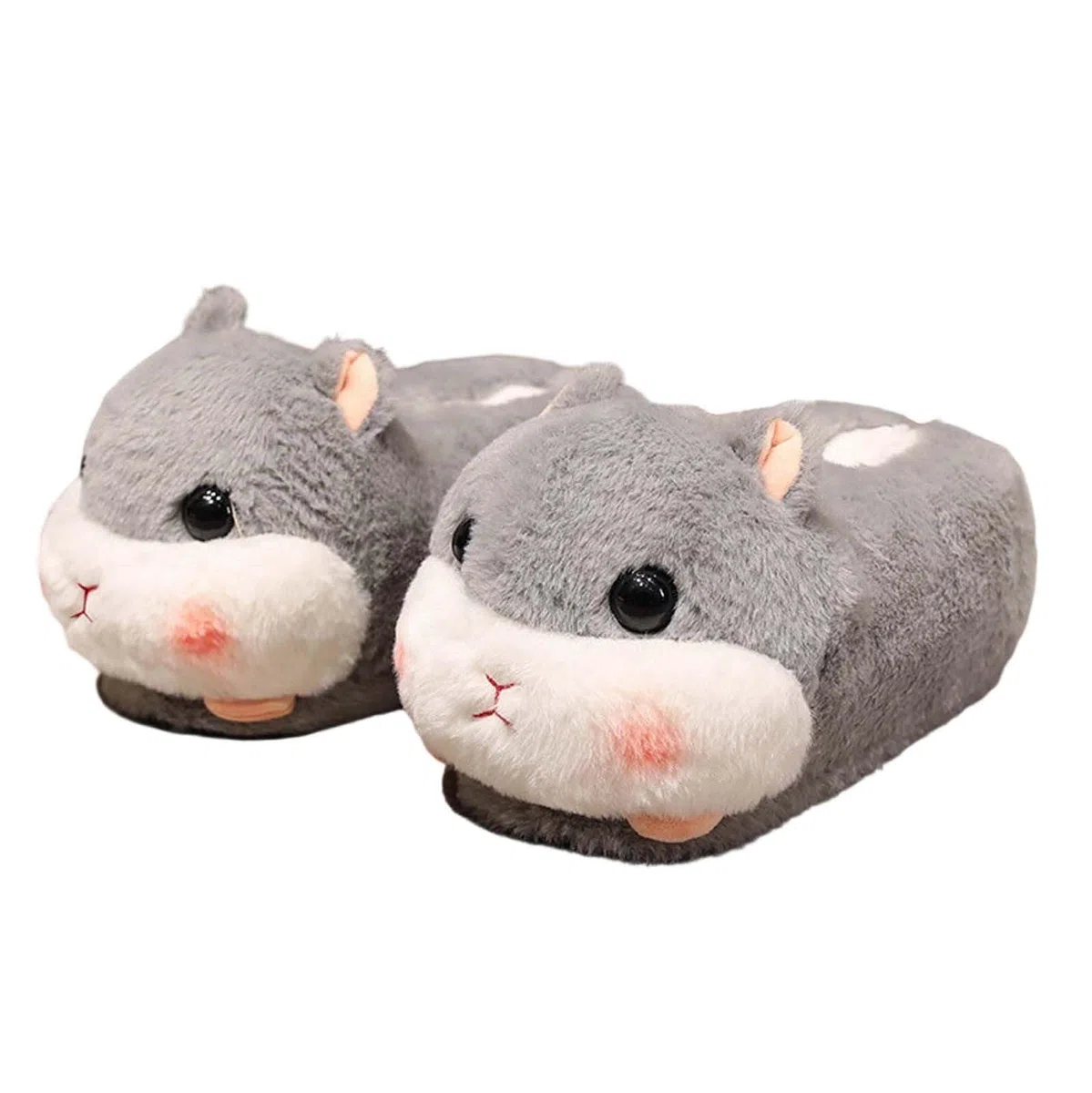 Pantuflas para mujer, diseño de animales de dibujos animados con tacones acolchados, para invierno, cálidas, para interiores