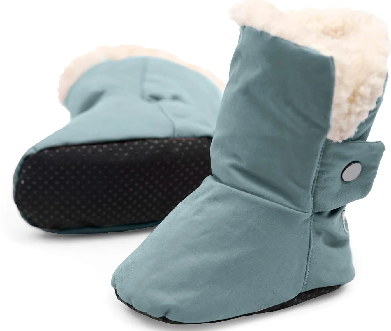 7 A.M. 7AM Enfant Benji Baby Booties - Waterproof kids Snow Boots for Baby Girls & Boys, Plush Lined Baby Winter Walking Shoes, Anti-Slip Soles Kids Snow Bootie Slippers for Winter