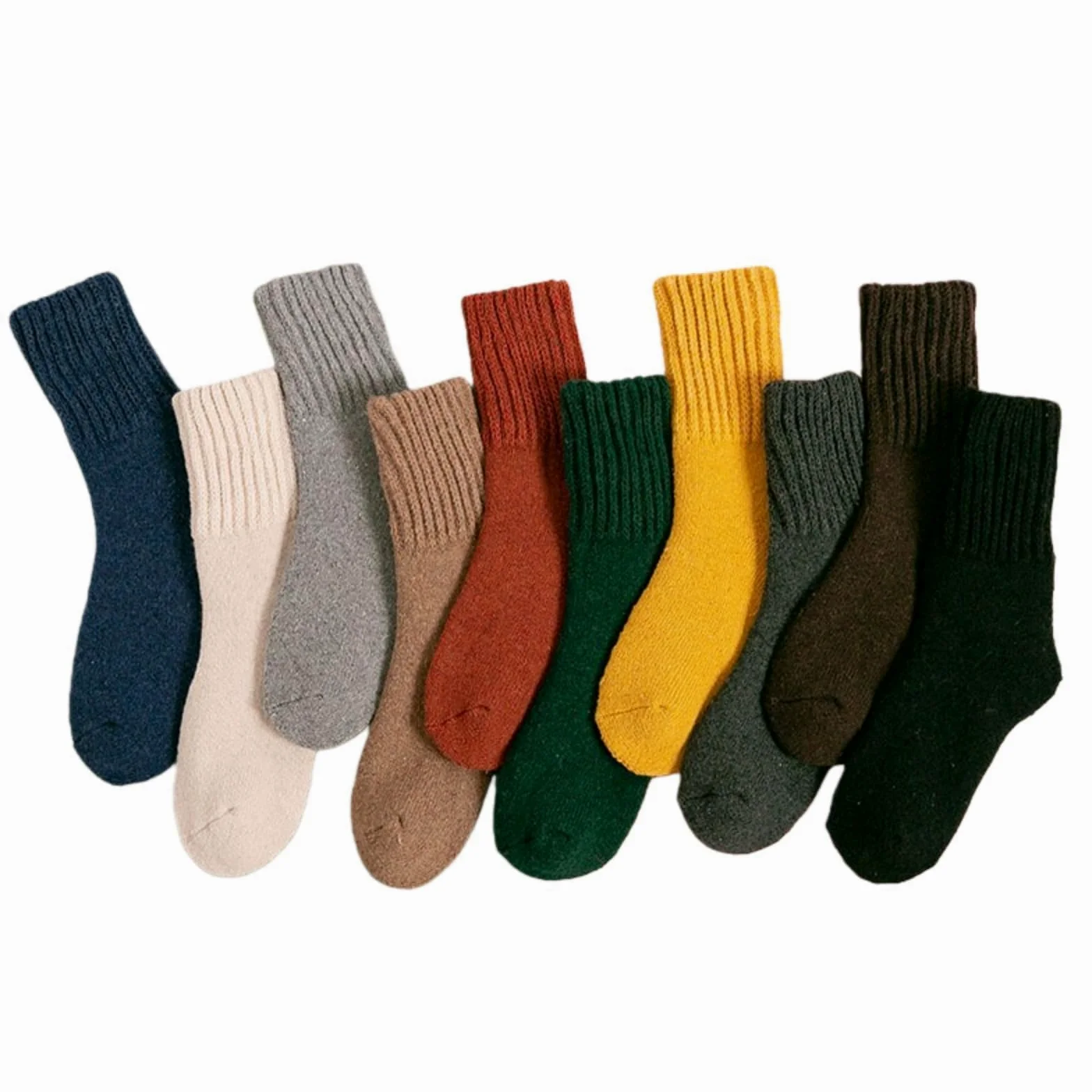 Generisch 3 pares de calcetines térmicos gruesos para mujer, cálidos y acolchados, de lana, para regalo