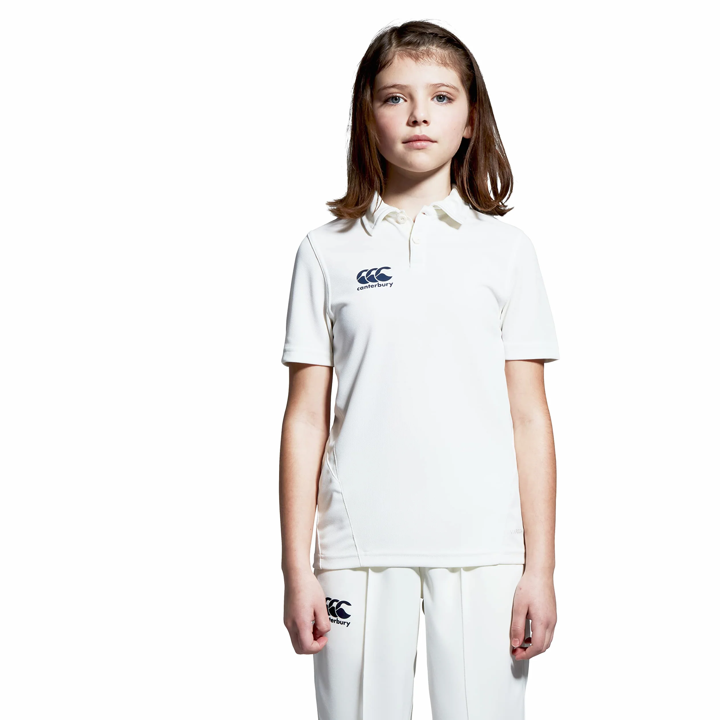 Canterbury Polo Shirt | Cricket Whites | Moisture Wicking Camisa de Polo Unisex Junior