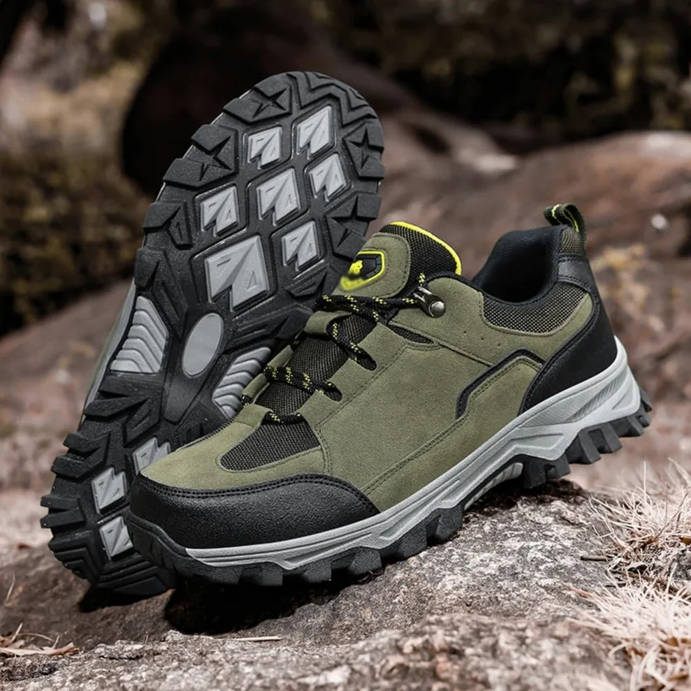Zapatillas Senderismo Impermeables Hombre Calzado Trekking Ante | Antideslizante Resistente Desgaste, Zapatos Caminar Aire Libre Ligeros Informales, Trail Running Viajes Acampada