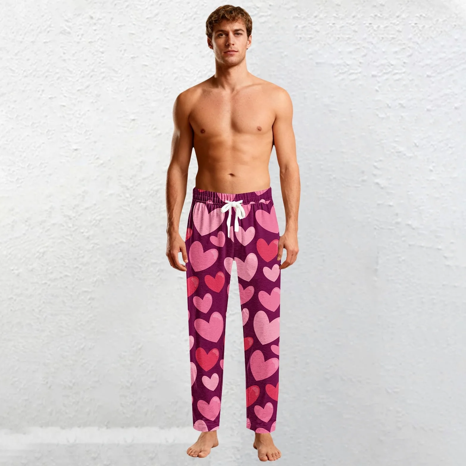Generisch Pijama de hombre Navidad cintura elástica albornoz hombre algodón orgánico