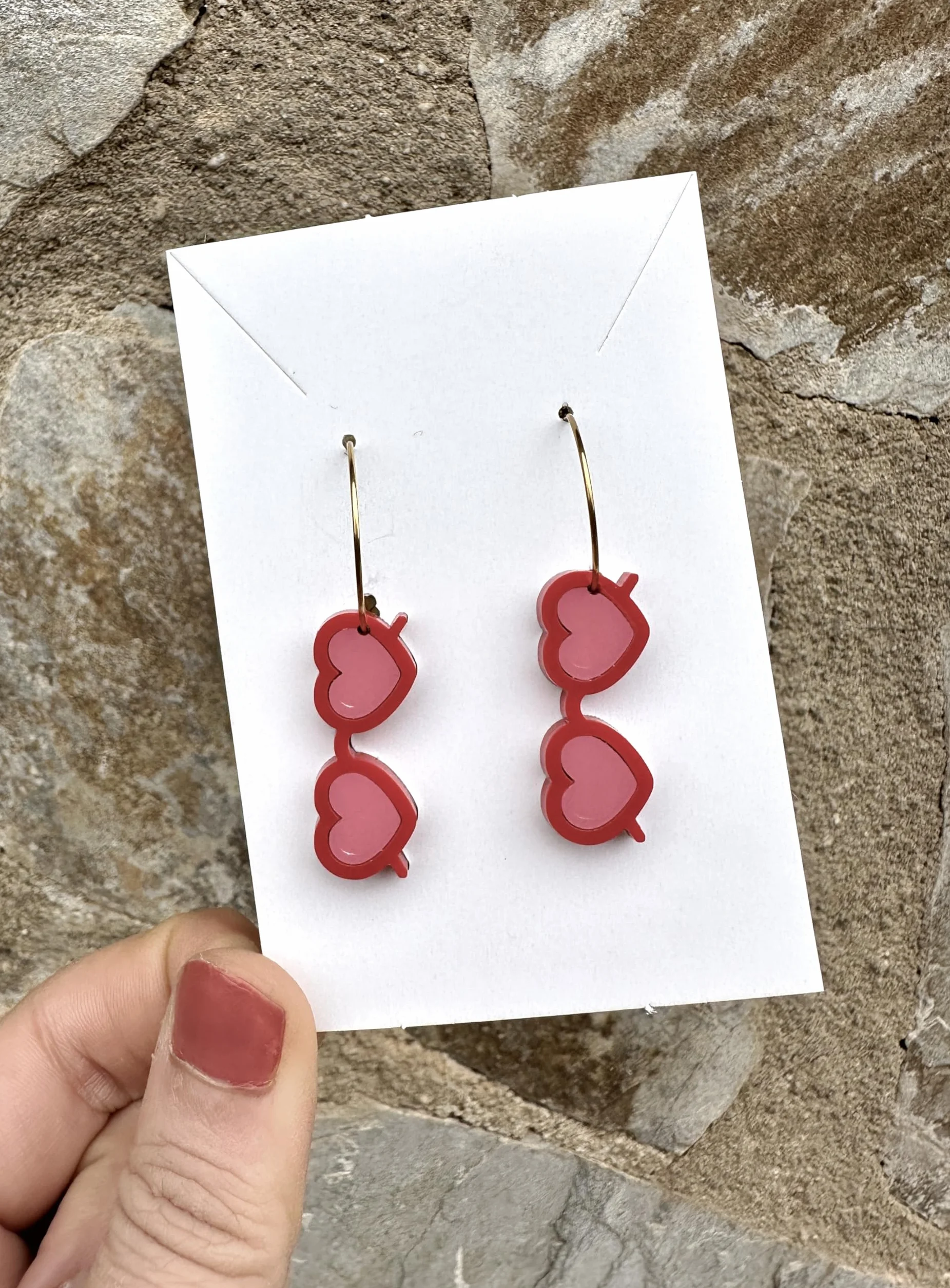 Pendientes Lolita Acero Metacrilato Mujer