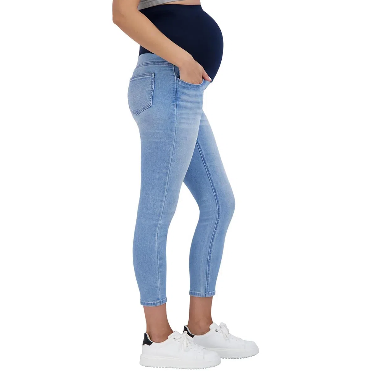 Savi Parker Vaqueros de maternidad para mujer sobre el vientre, ropa de embarazo para todas las estaciones, pantalones de maternidad