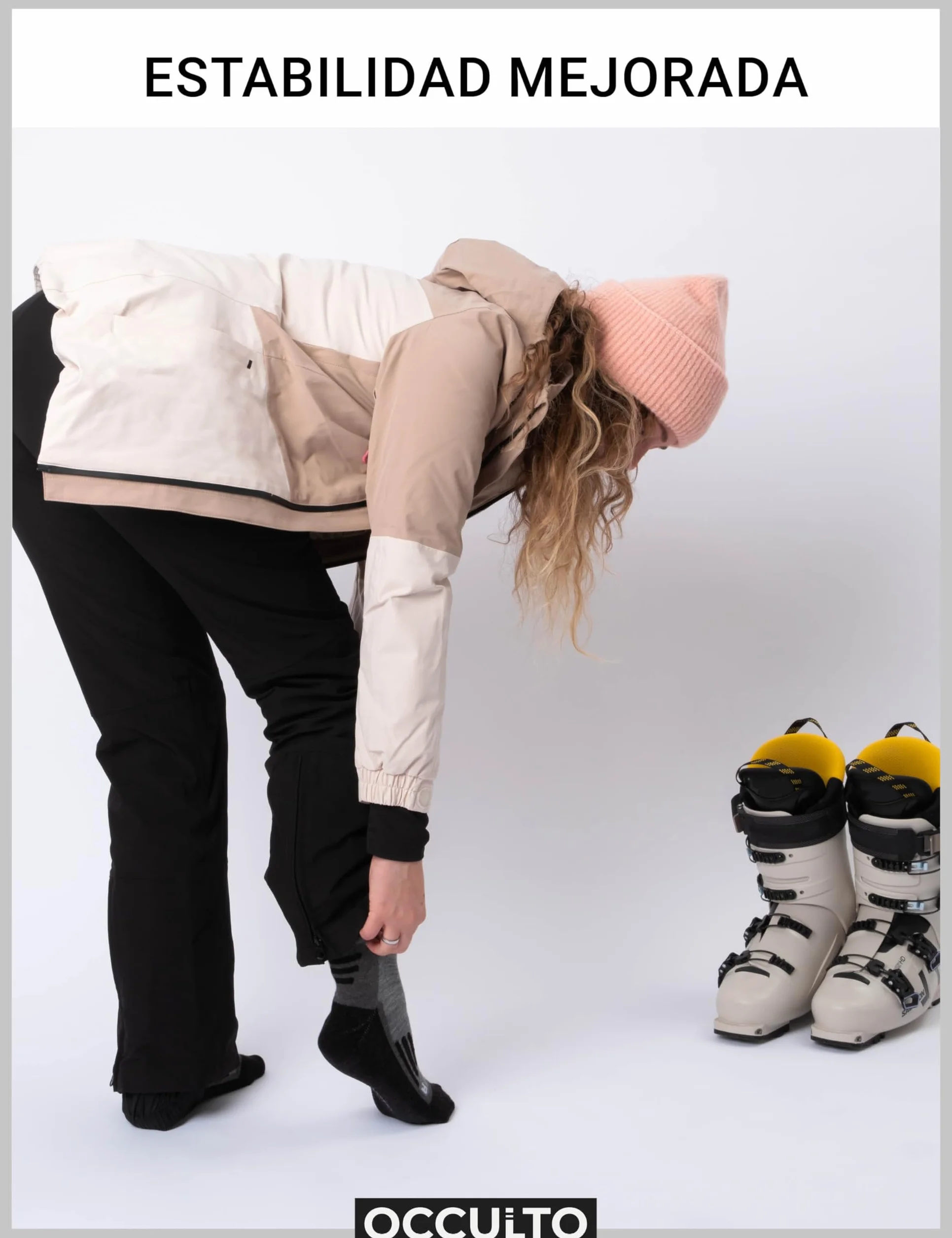 Occulto Calcetines de Esquí de Lana Merino para Hombre & Mujer 2 pares (modelo: Toni)
