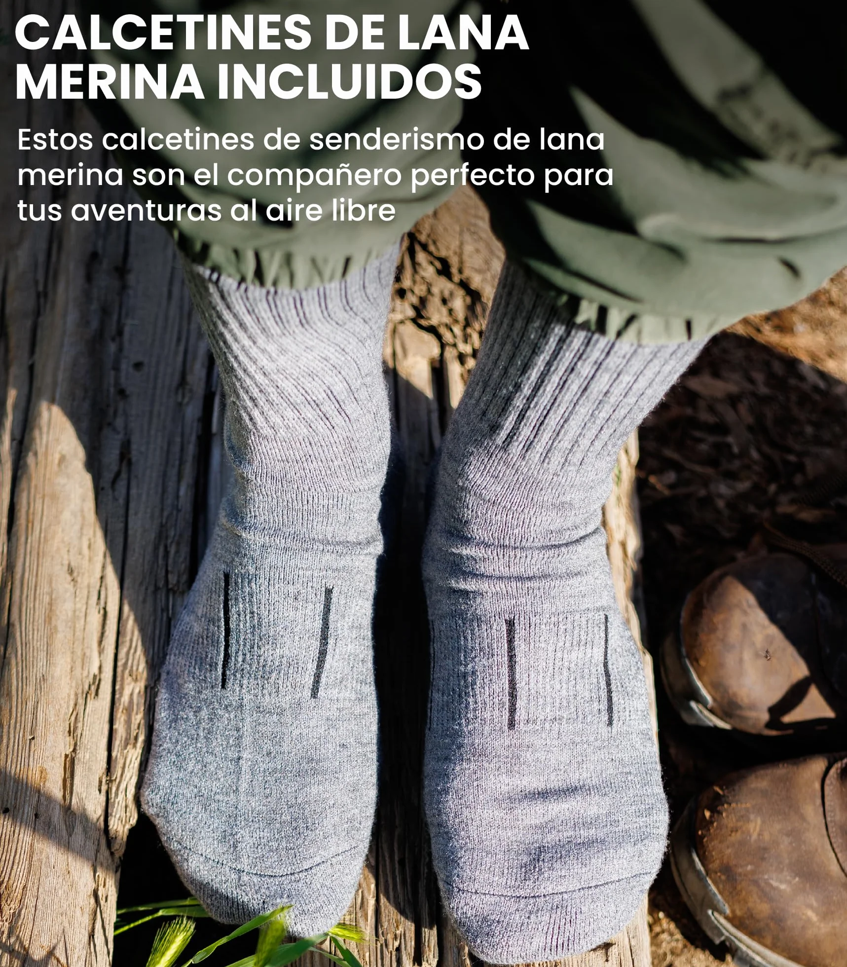 Merino.tech Camiseta Lana Merino Mujer — 100% Merino Lana Camiseta Interior Mujer con Calcetines