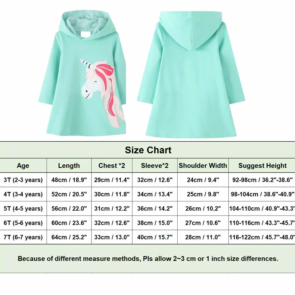 JinBei Vestidos con Capucha Niñas Largo Túnica Pullover Tops Manga Larga Algodón Suéter Casual Otoño Sudadera con Capucha 2 3 4 5 6 7 años