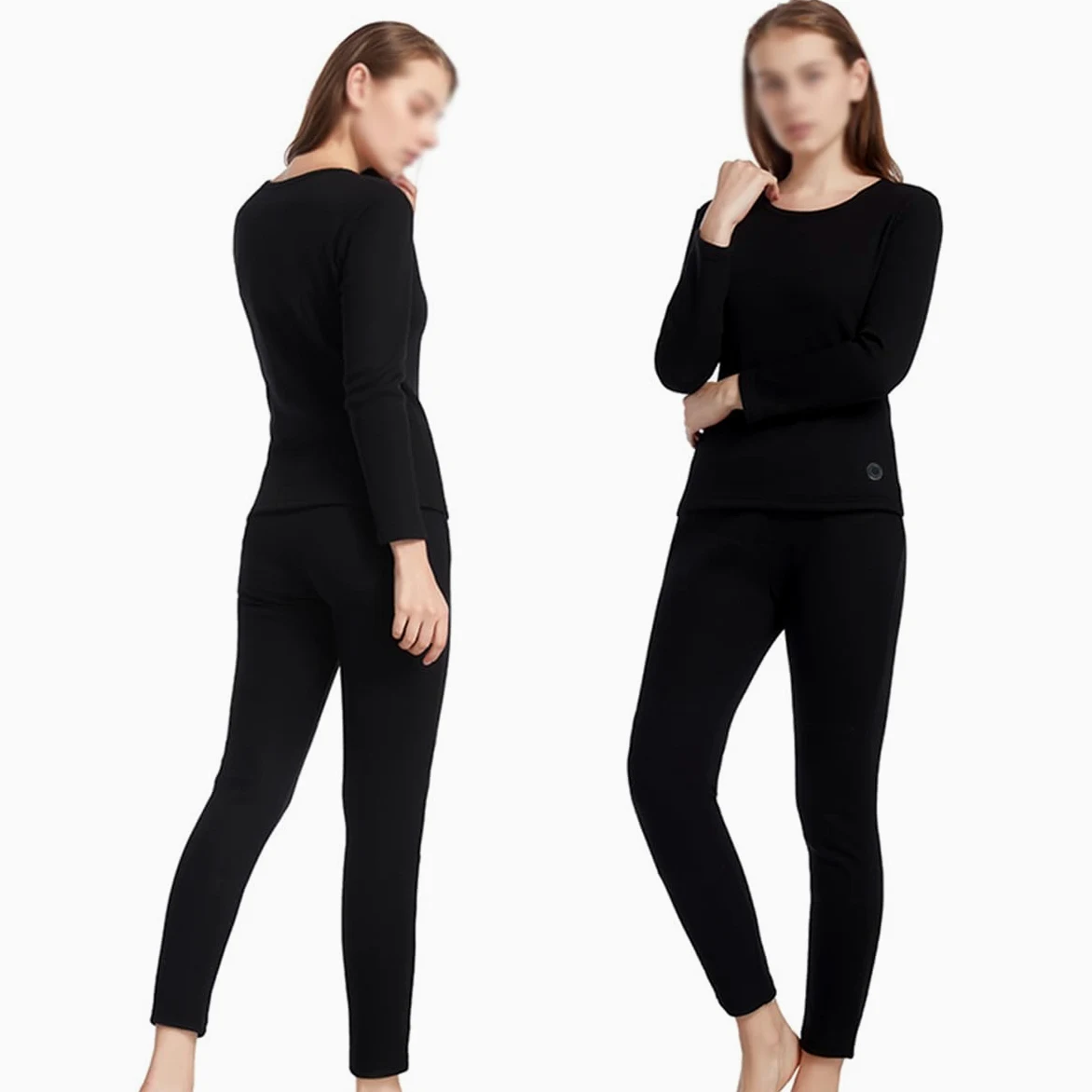 Ropa Interior térmica de 8 Zonas para Mujer con batería Externa de 10 000 mAh, Conjunto de pantalón y Parte Superior con calefacción eléctrica a través de USB