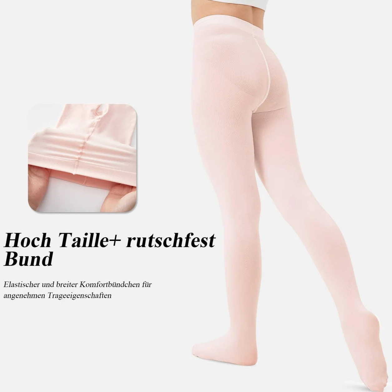 CozyWow Medias de ballet para niña 60 den semiopacas microfibra pie