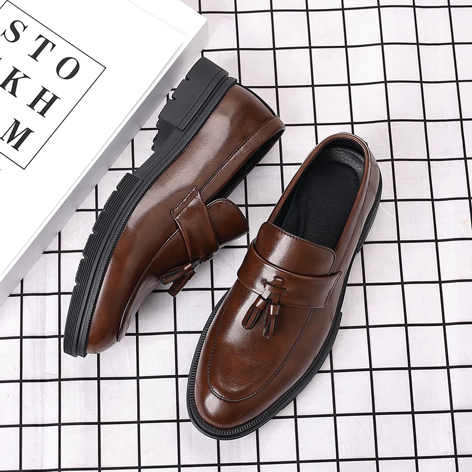 Mocasines De Vestir para Hombre con Borla, Zapatos Formales Tipo Penny para El Trabajo