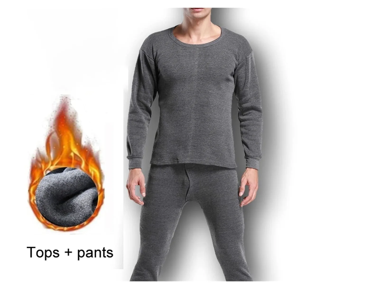 Ropa Interior Térmica para Hombre Long Johns para El Invierno Grueso Thermo Conjuntos De Ropa De Invierno De Los Hombres Mantener Caliente Térmica