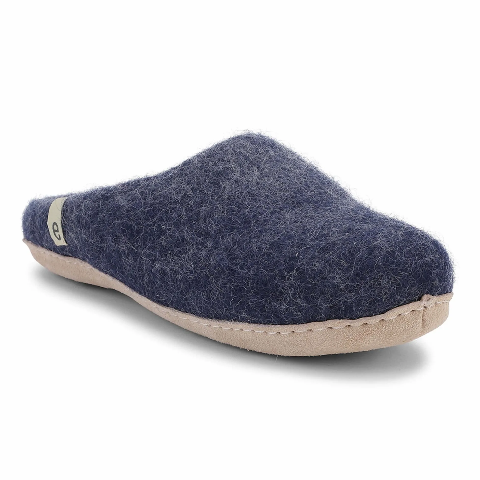 egos Pantuflas azules para hombre y mujer con lana 100 % natural, cómodas zapatillas de cabaña para verano e invierno