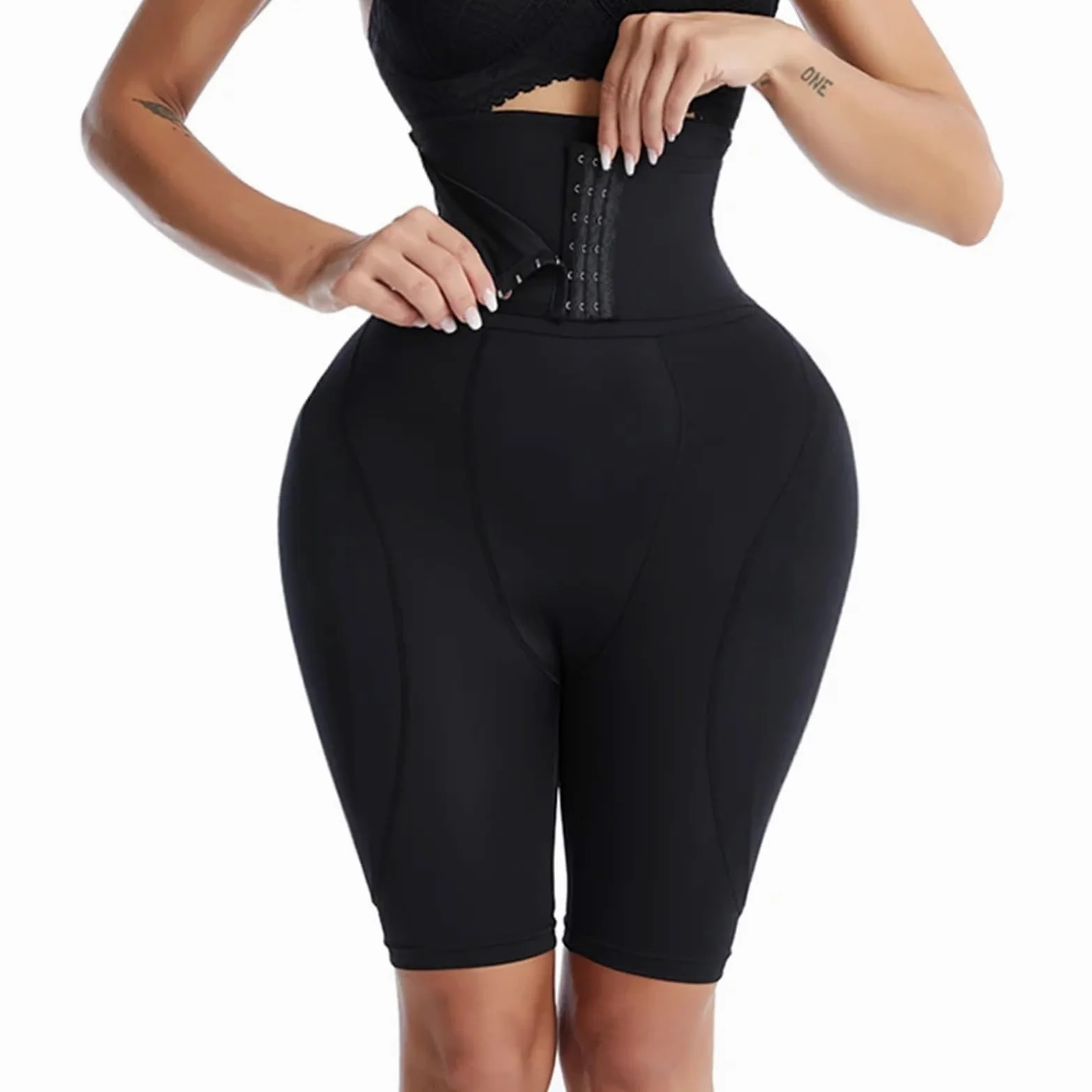 Entrenador de Cintura Alta Moldeador Cuerpo, Bragas Acolchadas, glúteos, Levantador sin Costuras, Control