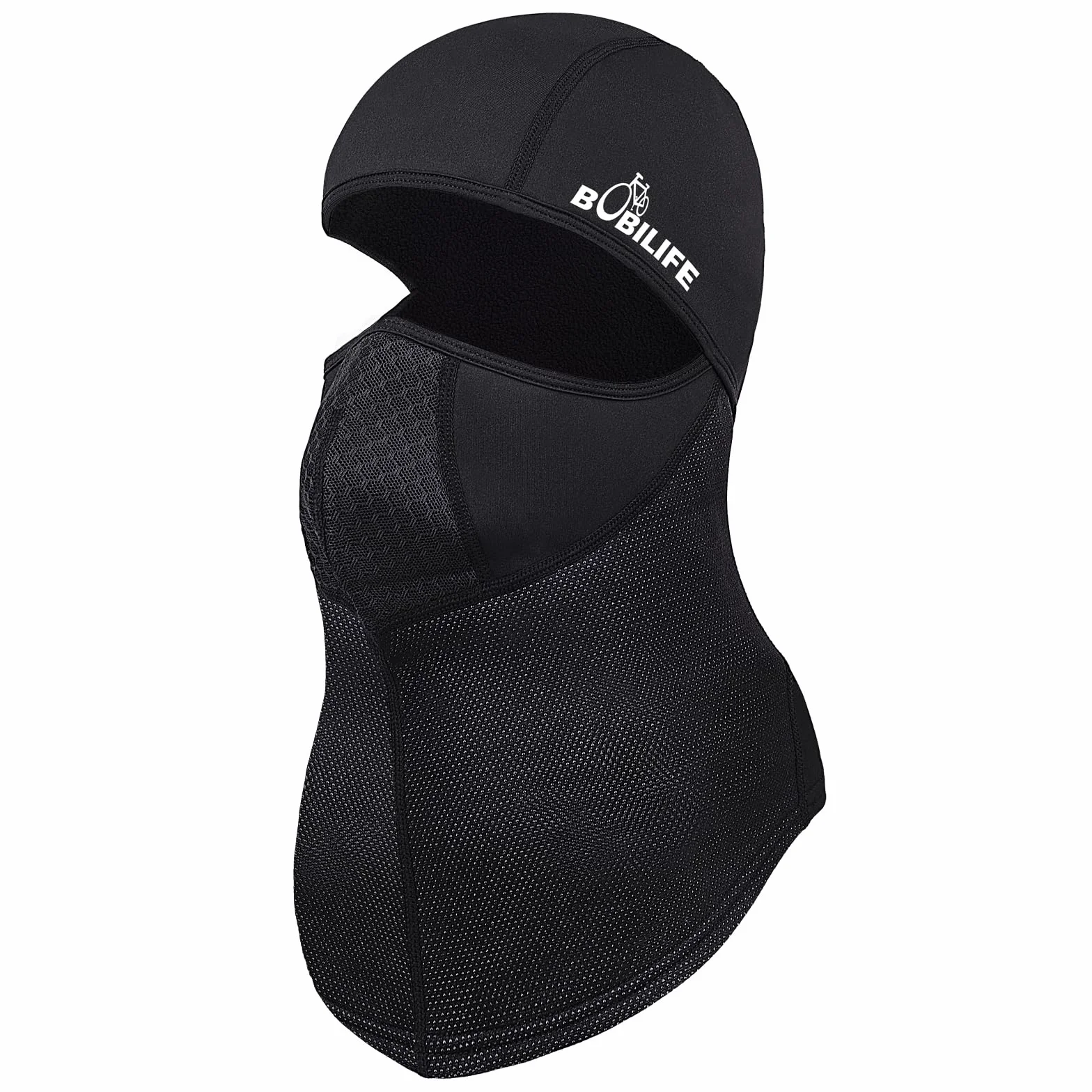 Pasamontañas térmico resistente al viento, elástico, transpirable, para clima frío, invierno, cálido, para ciclismo, esquí y pesca en hielo (negro), Negro -, Talla única