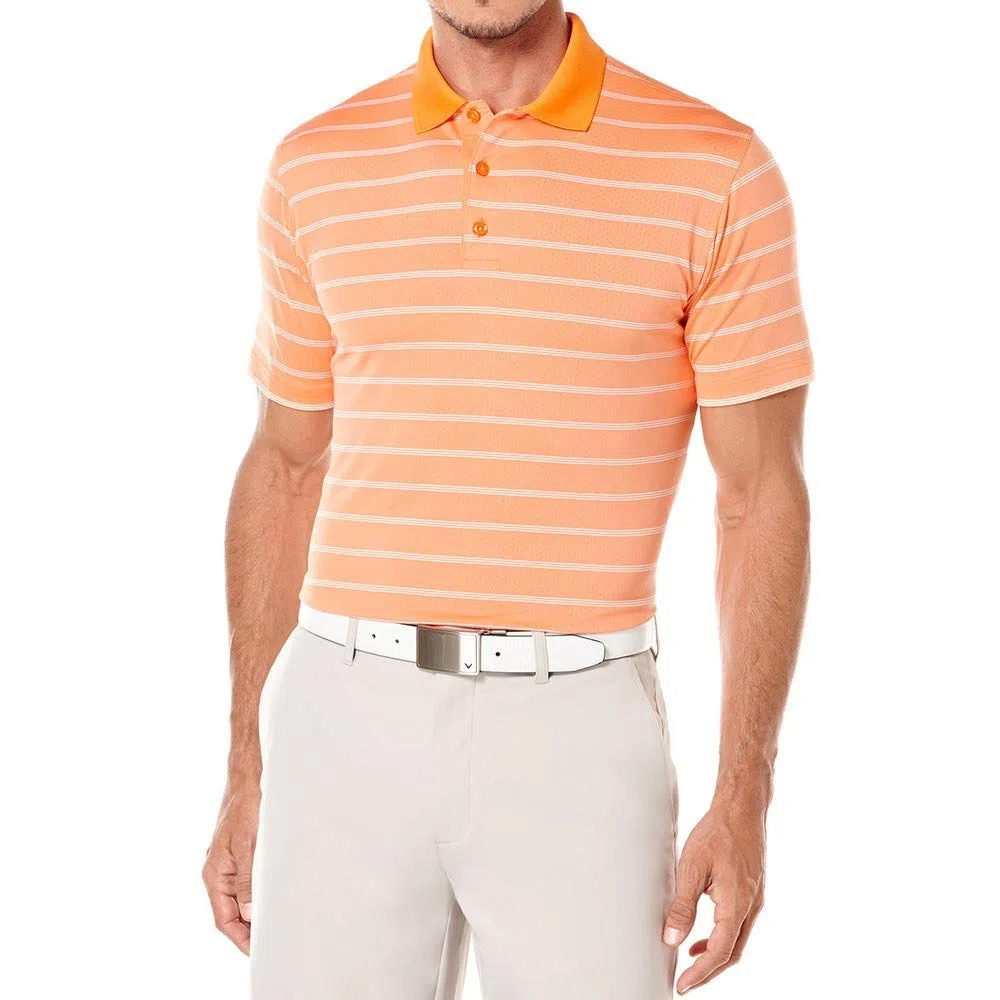 Callaway OPTI-Vent - Polo de Manga Corta a Rayas para Hombre