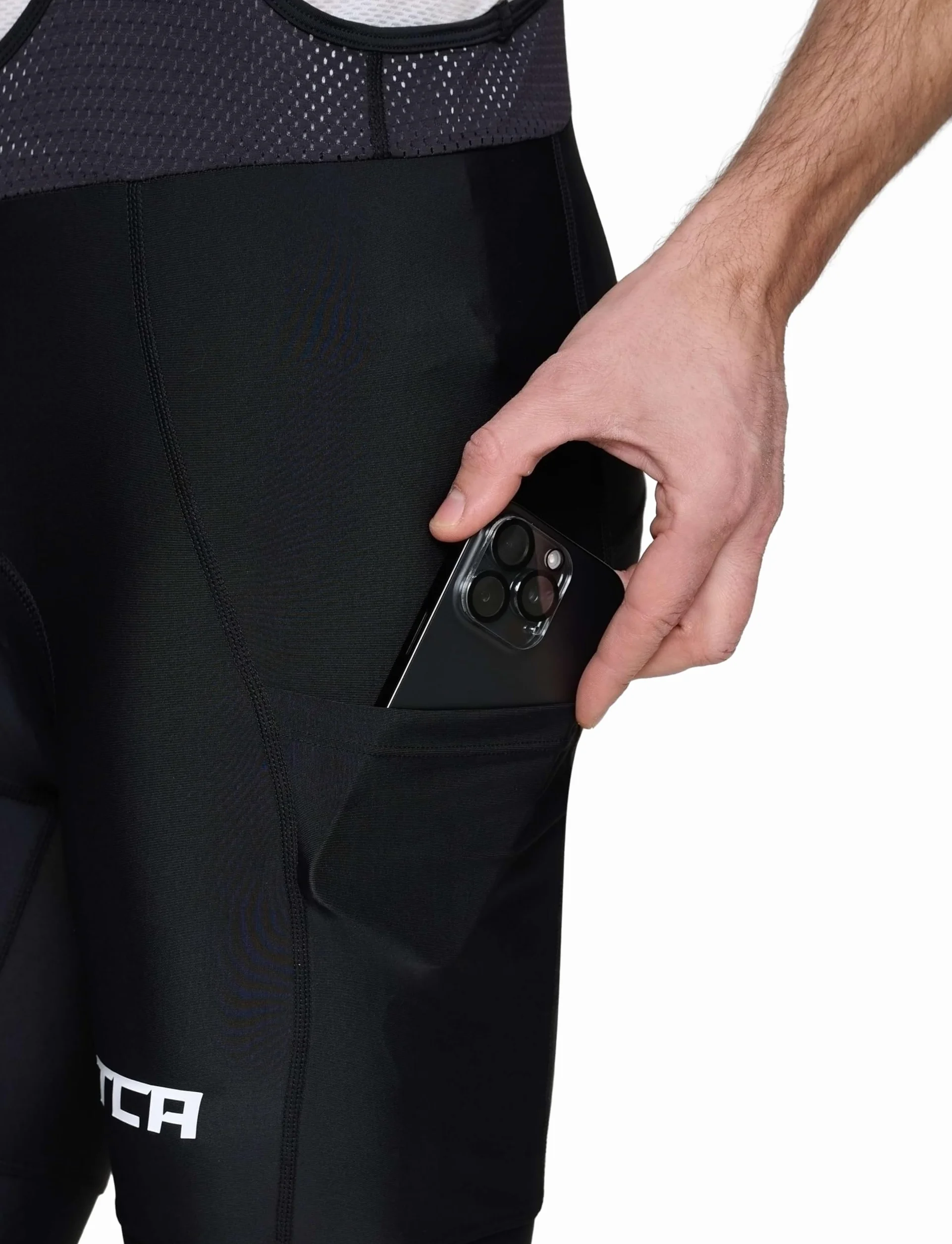 TCA Culotte con Tirantes Hombre Acolchado – Pantalón Corto Ciclismo con Bolsillos Laterales – Tejido Secado Rápido Carretera, Gravel y MTB
