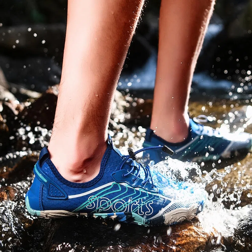 Zapatos de Agua para Hombres y Mujeres de Secado Rápido Descalzos Cinco Dedos Antideslizantes para Playa Piscina Nadar Surf Buceo Pesca y Senderismo