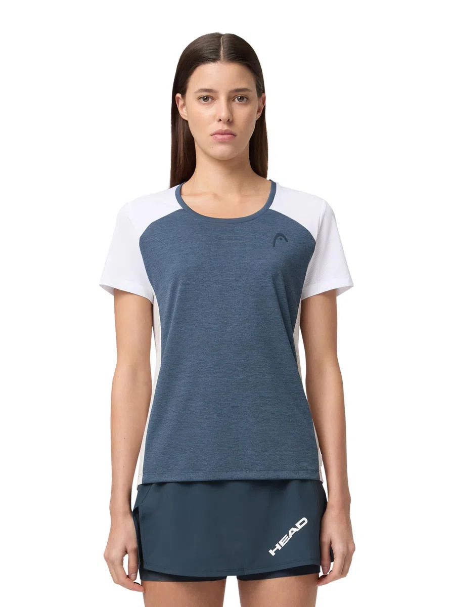 HEAD Play Tech Camiseta de Manga Corta Mujeres Azul Oscuro