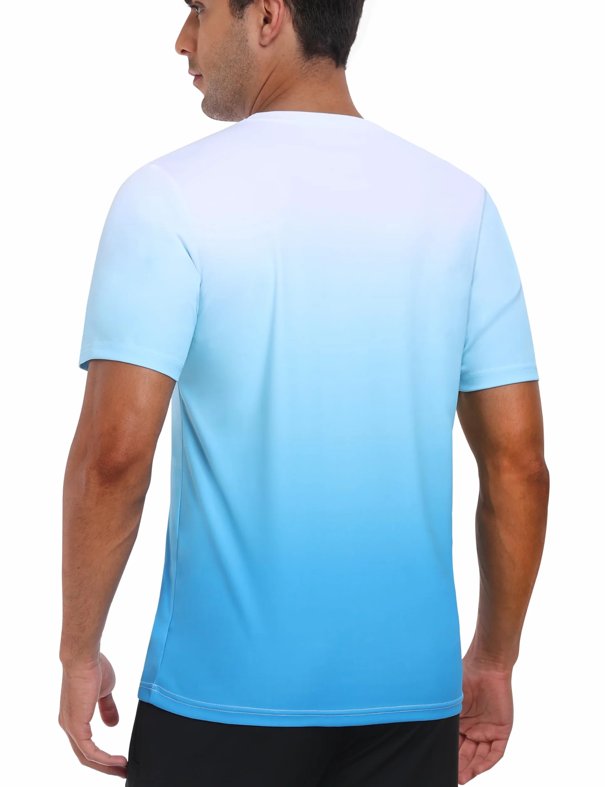 MoFiz Camiseta Anti UV Hombre Rashguard Secado Rápido Manga Corta Transpirable Surf Correr Natación