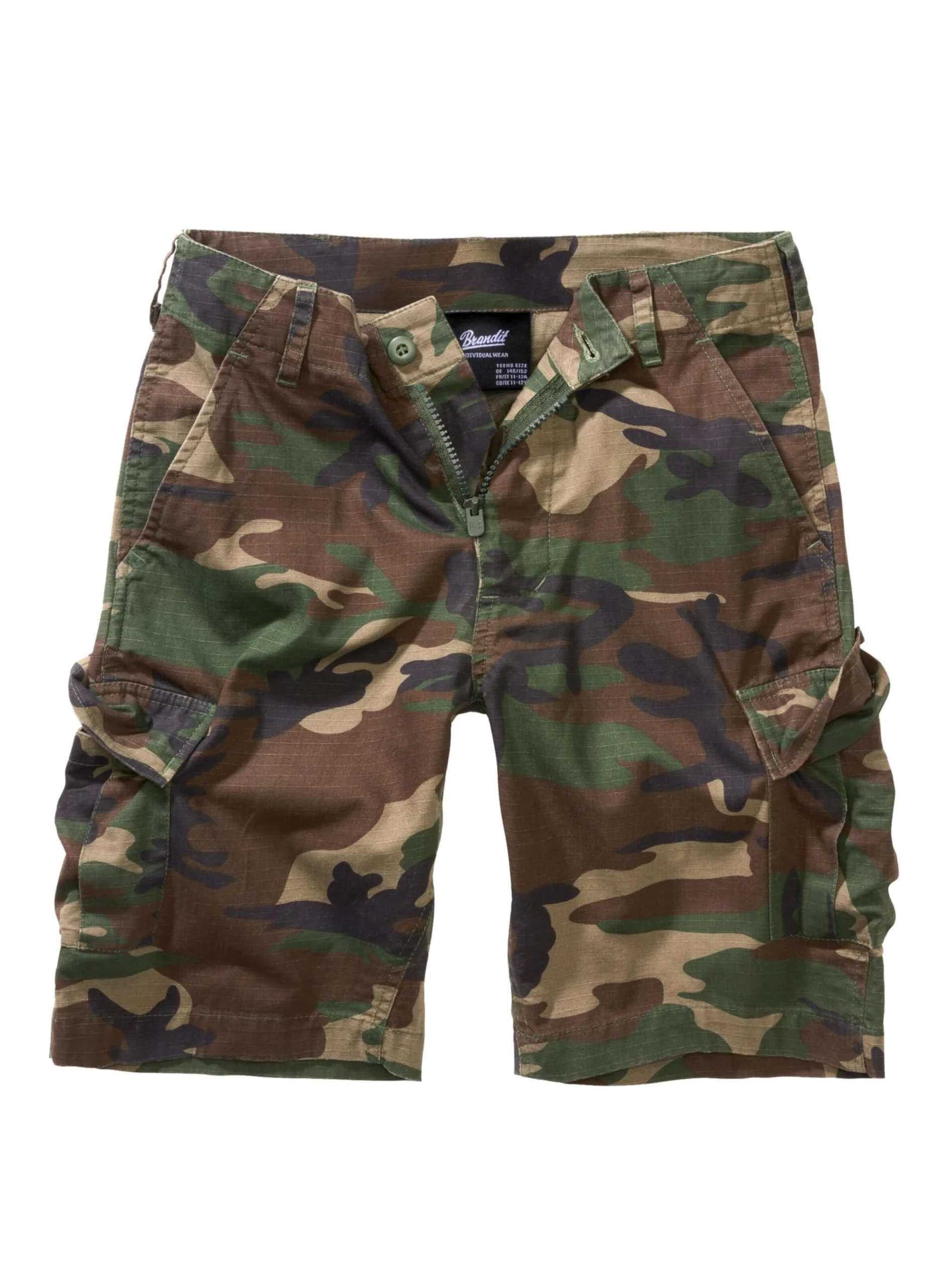 Brandit Kids' BDU Ripstop Shorts Unisex Shorts Negro