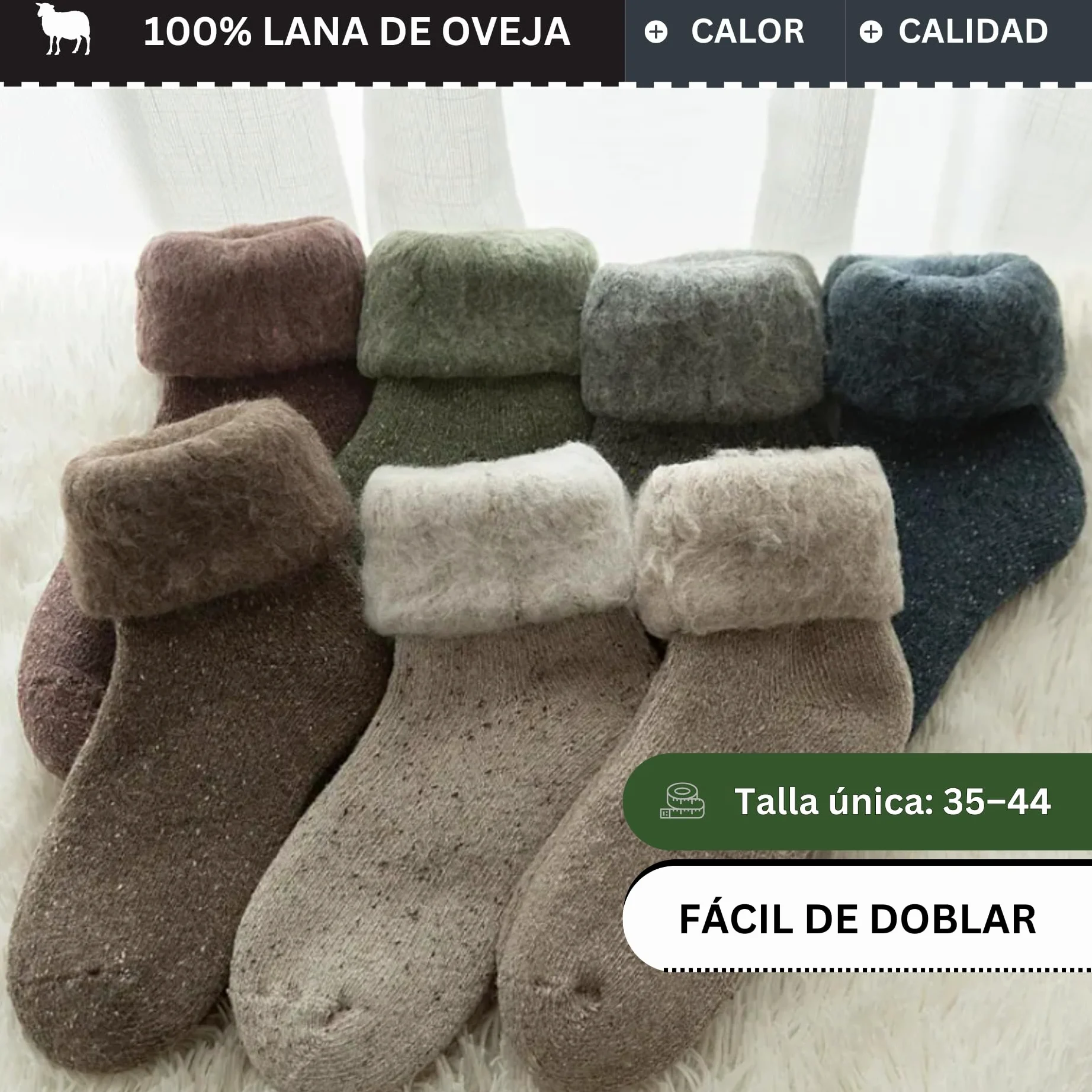 Calcetines suaves de lana (100% lana de oveja genuina) I Calcetines cálidos térmicos calcetines cálidos calcetines coloridos cómodos calcetines de hombre calcetines largos medias de mujer