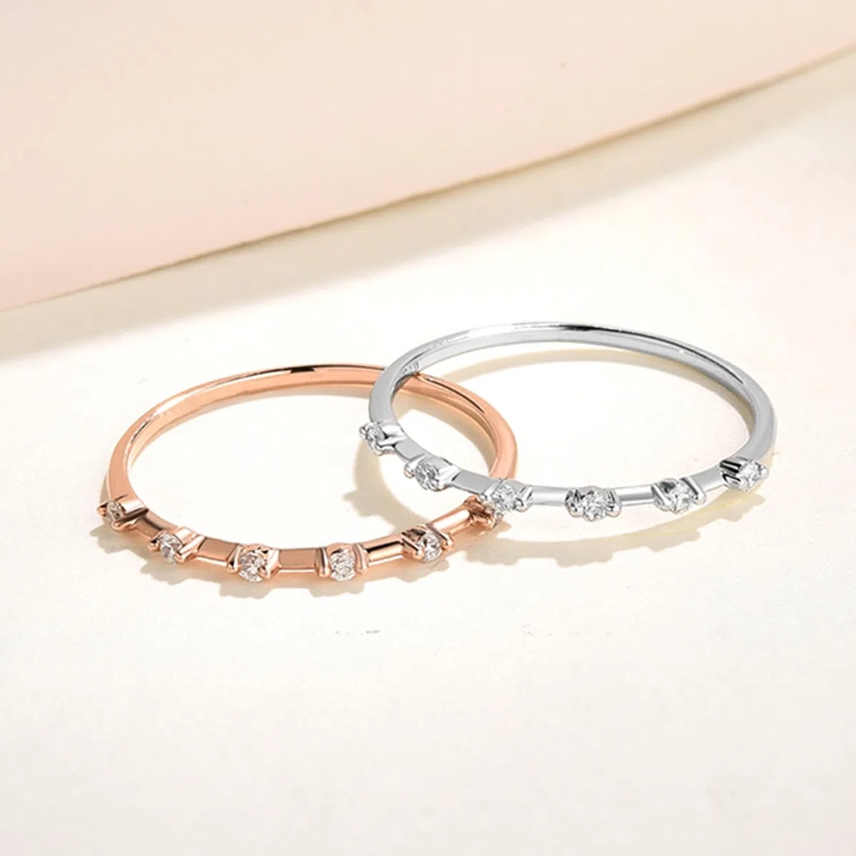KnSam Anillo de boda de oro blanco de 9 K/14 K/18 K, joyería auténtica, creada en laboratorio, anillo de compromiso de diamante fino, 18/14/9 quilates, talla 47 – 70